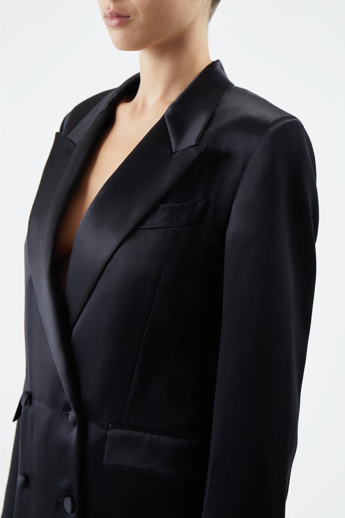 Elmore Blazer in Black Silk - 6