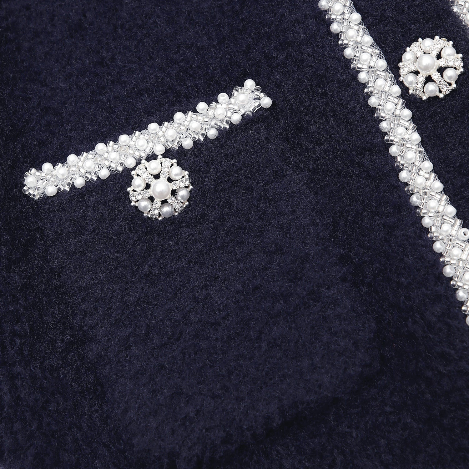 Navy Soft Knit Bow Cardigan - 6