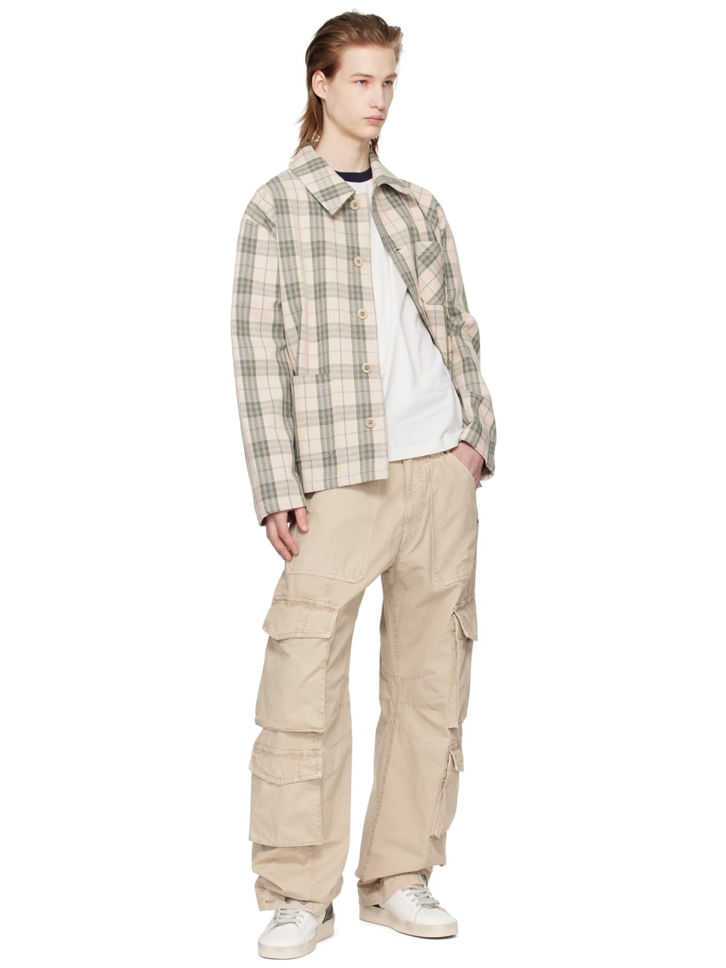 Beige Pocket Cargo Pants - 4