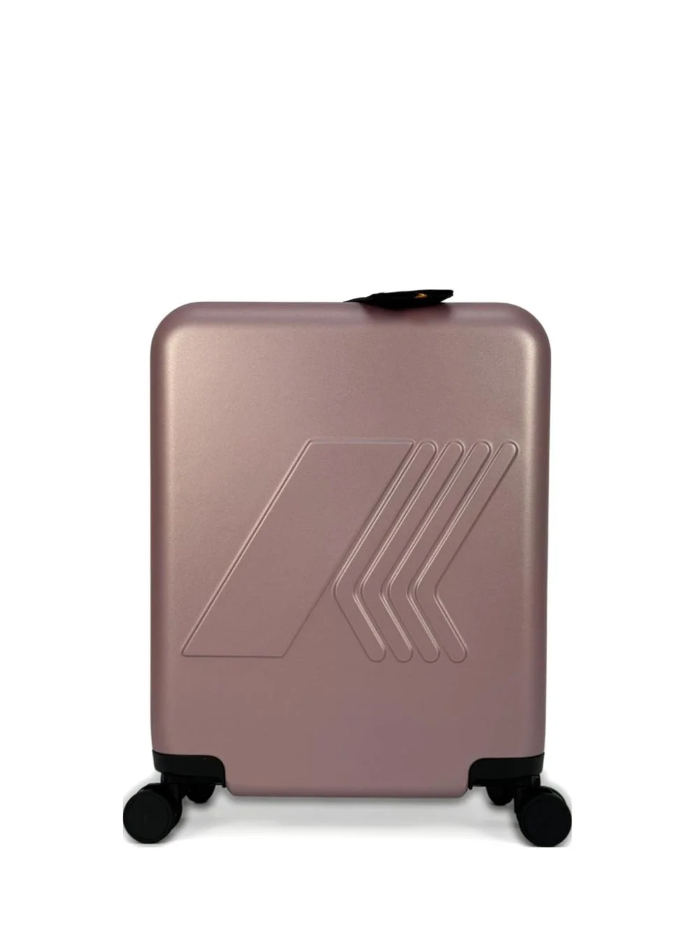 embossed-logo wheeled luggage - 1