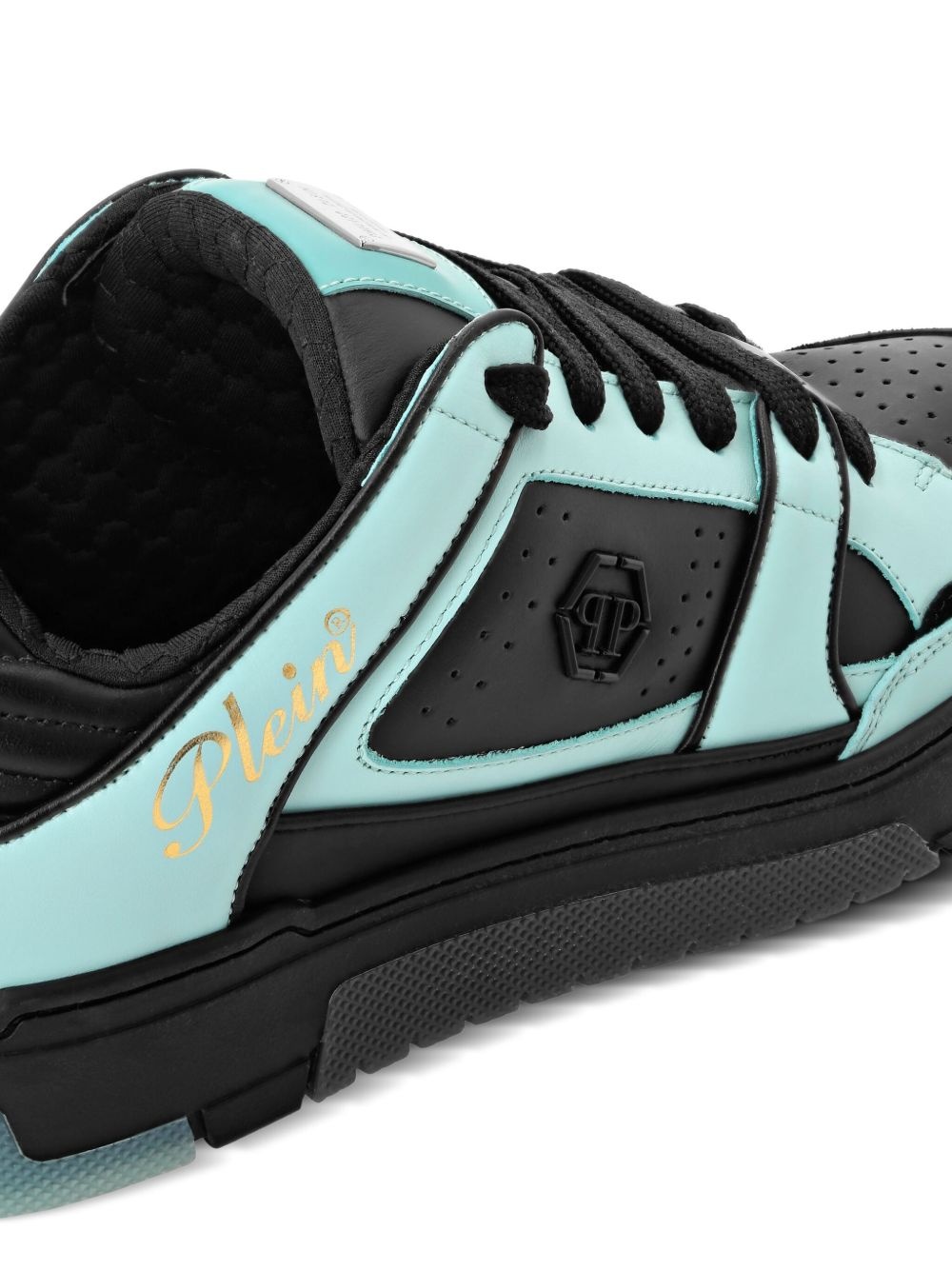 leather-panelled sneakers - 4