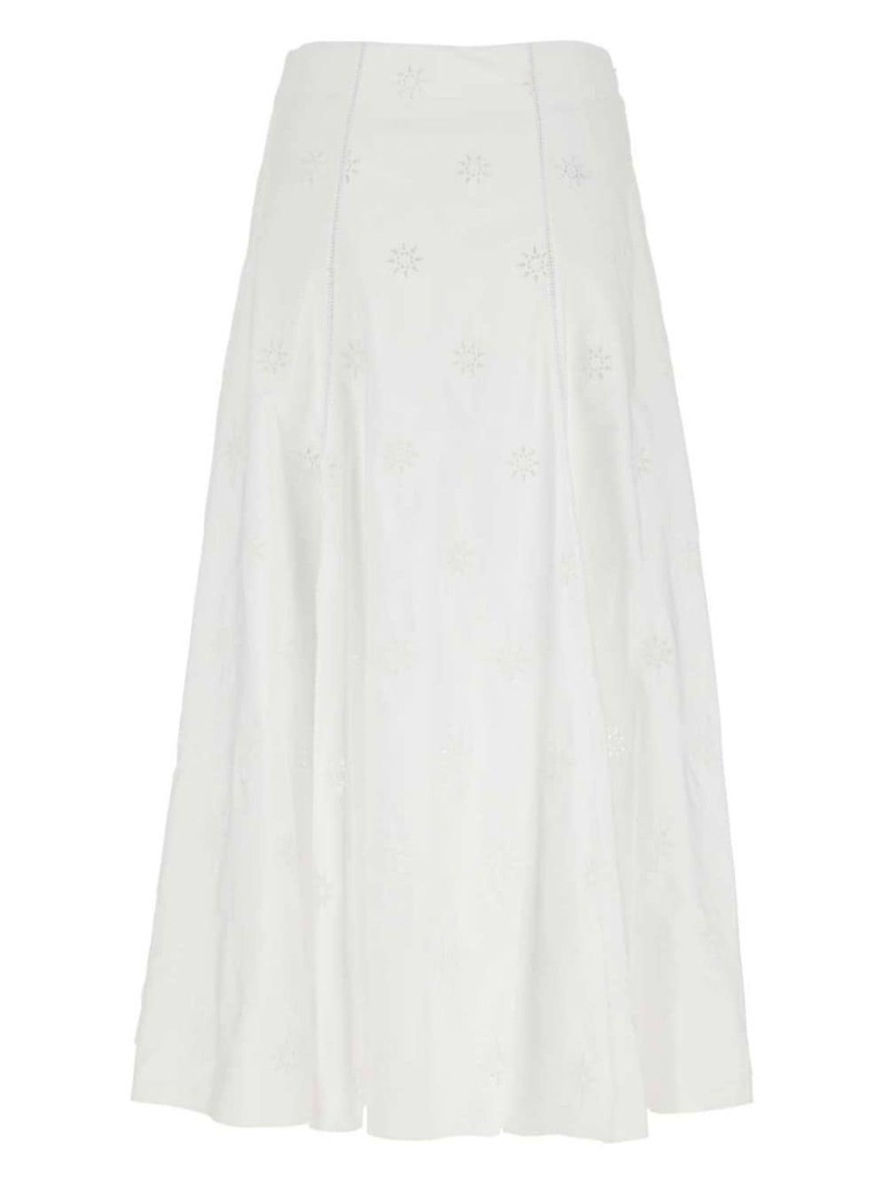 Chloé broderie-anglaise poplin skirt outlook