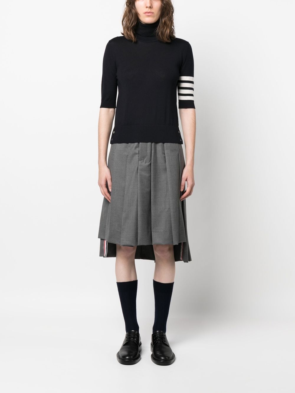 turtleneck fine-knit jumper - 2