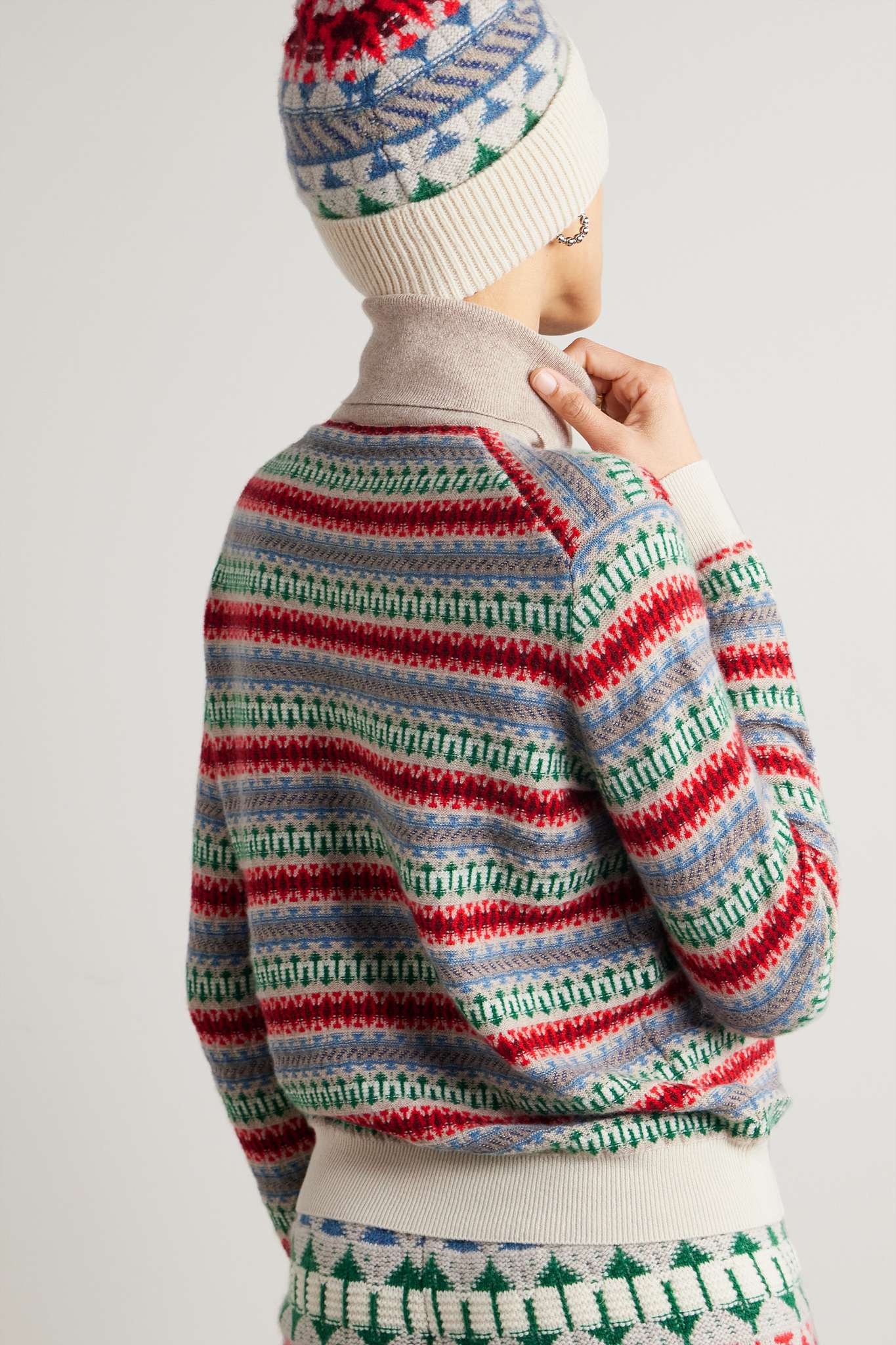 Holiday Noel Fair Isle cashmere-jacquard turtleneck sweater - 3