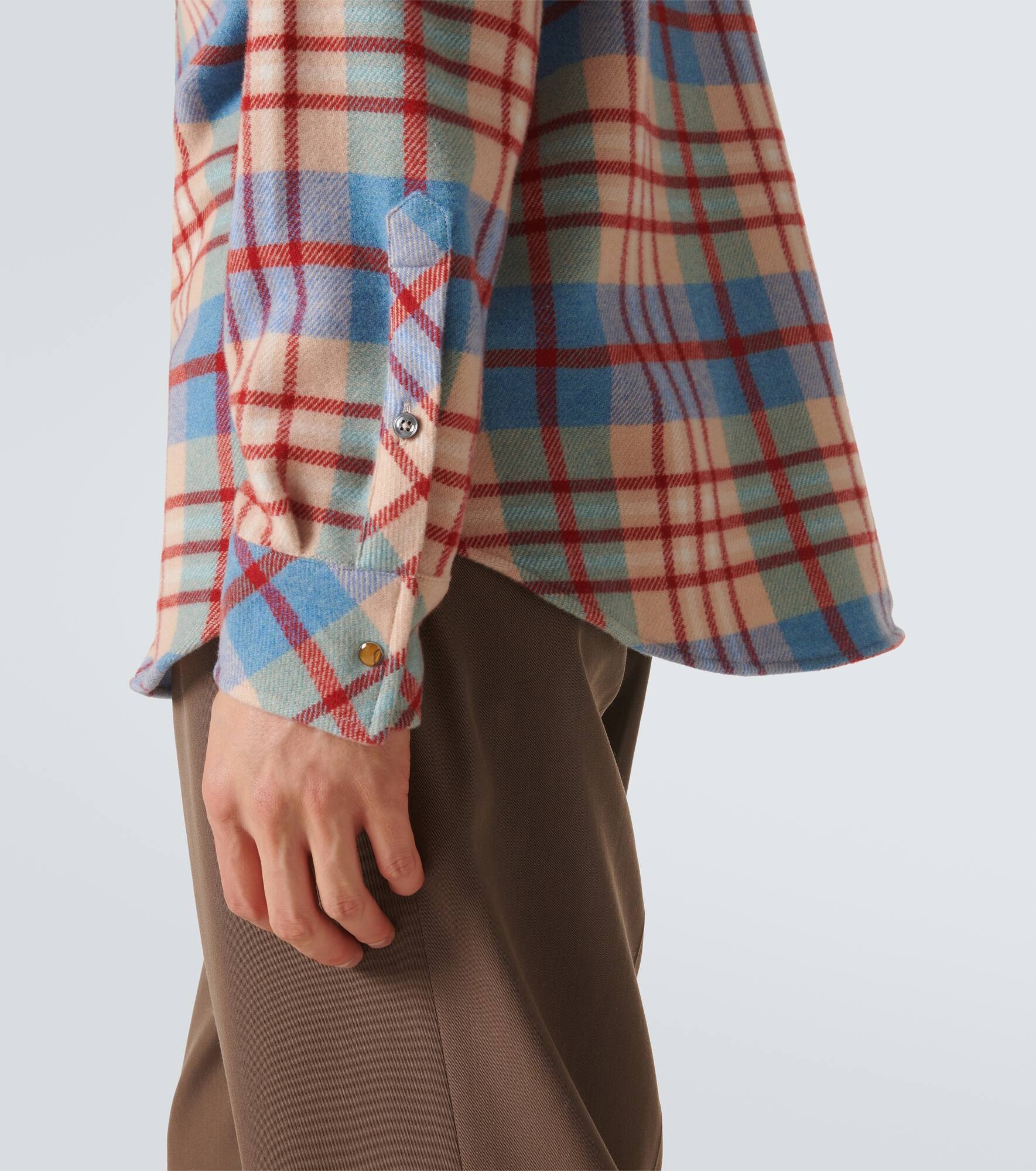 Al's Run plaid cashmere shirt - 6