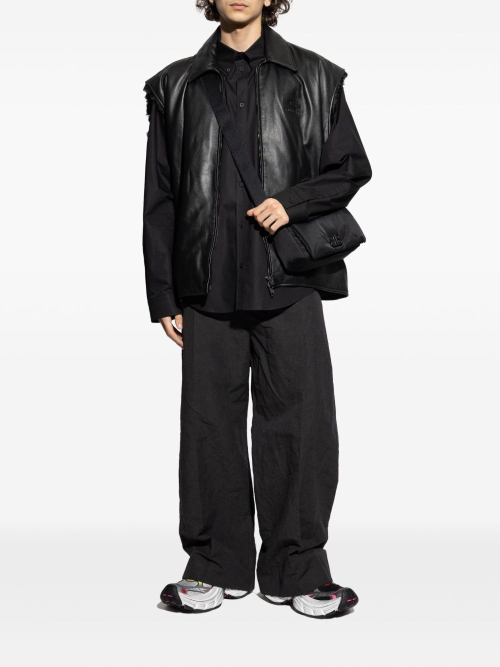 Balenciaga Men Oversized Shirt With Logo - 2