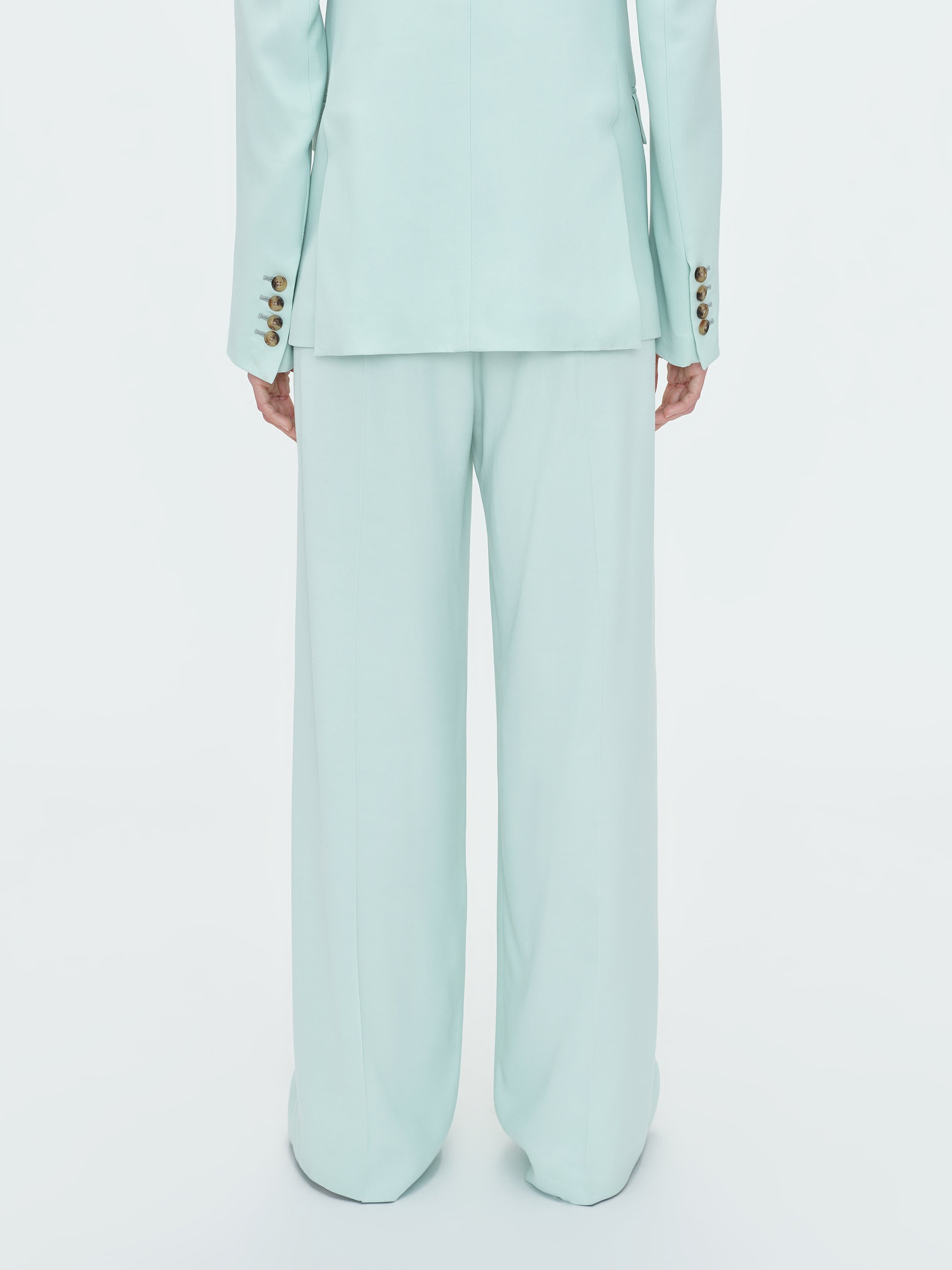 WIDE LEG DOUBLE PLEATED PANT - 5