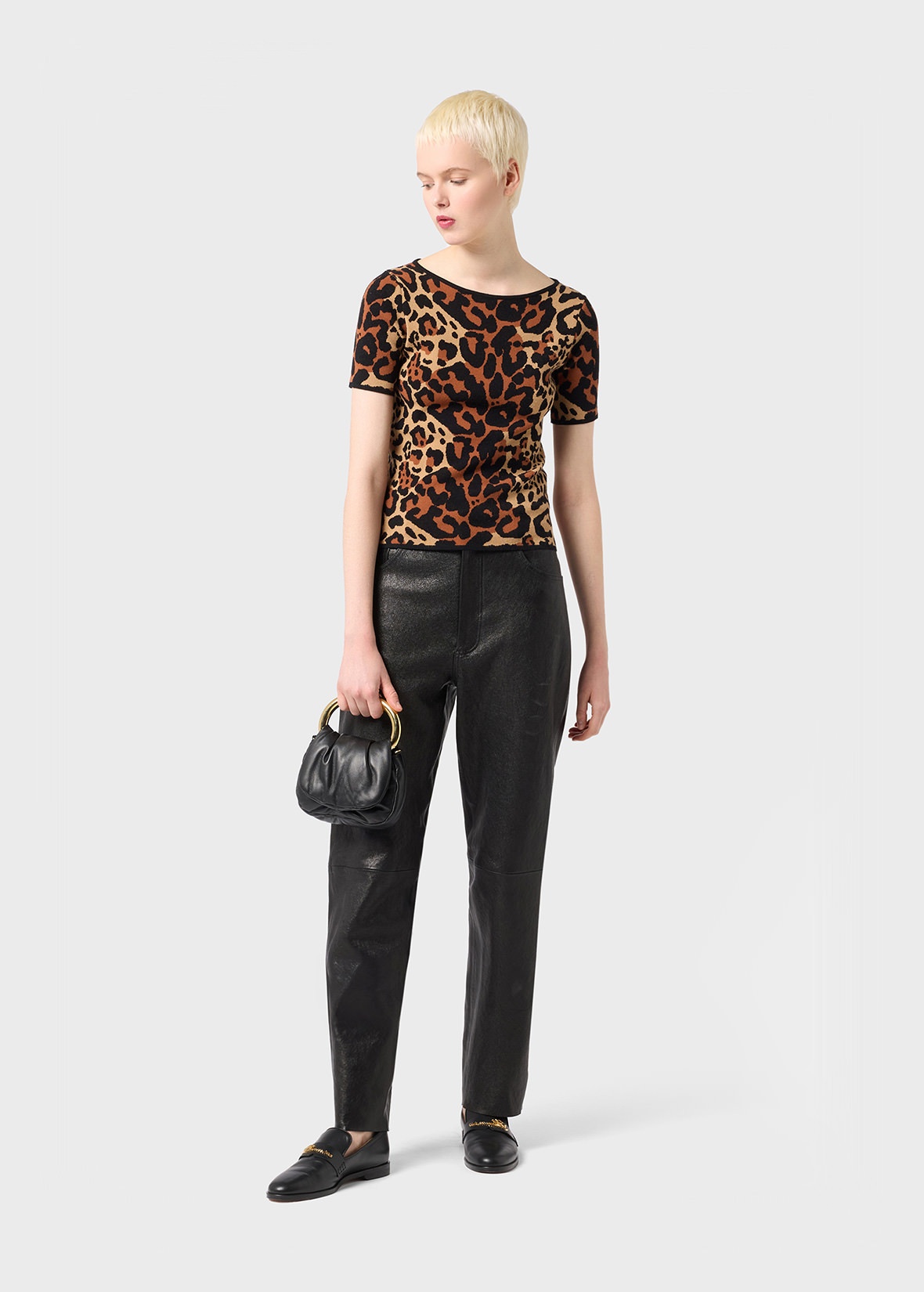 ANIMALIER PRINT VISCOSE SWEATER - 2