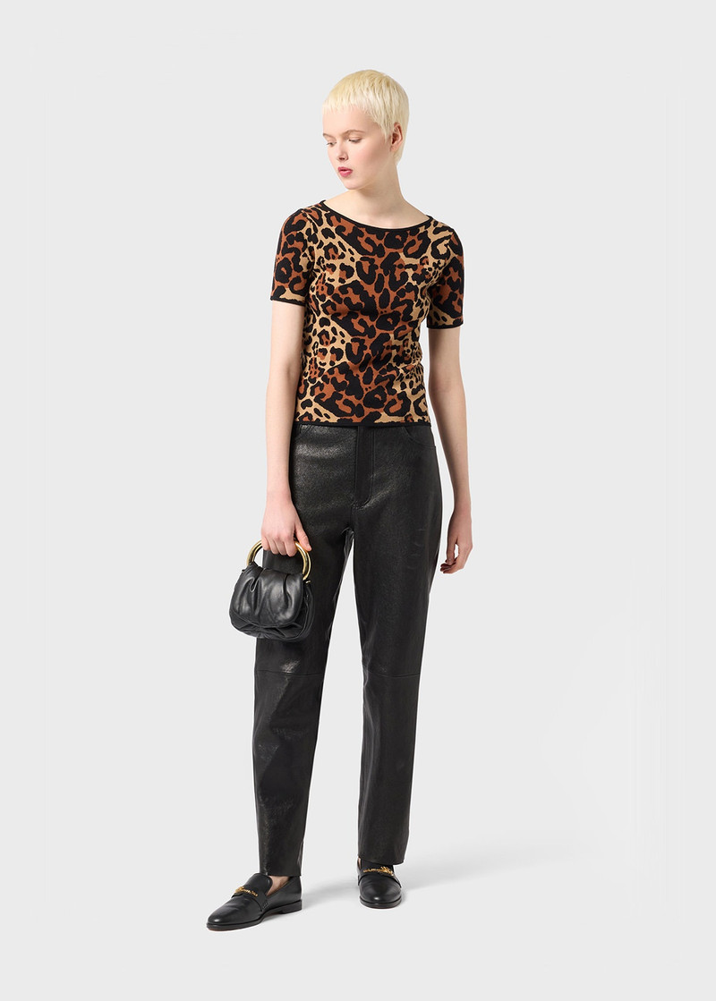 Blumarine ANIMALIER PRINT VISCOSE SWEATER outlook