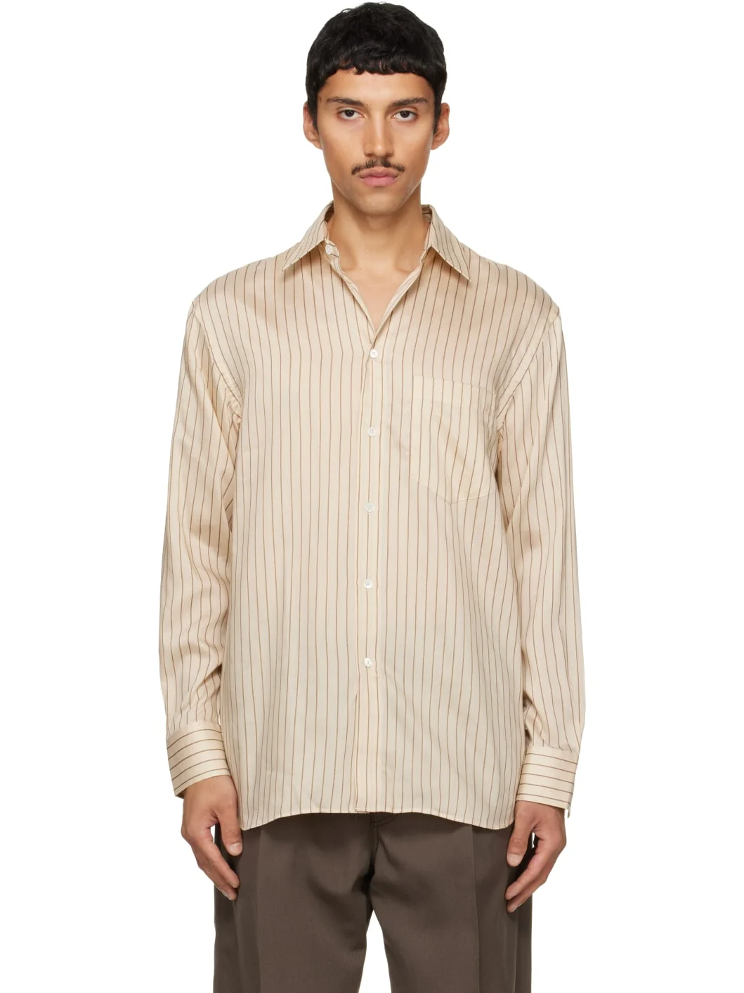 Tan Regular-Fit Shirt - 1