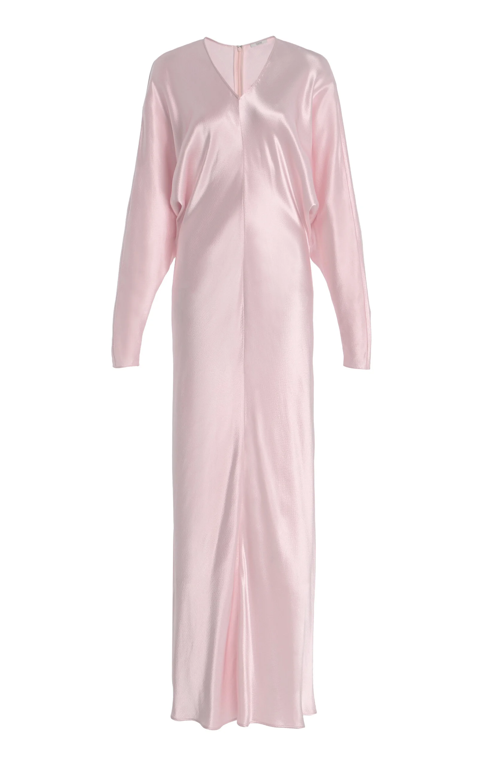 Naomie Draped Hammered-Satin Maxi Dress pink - 1