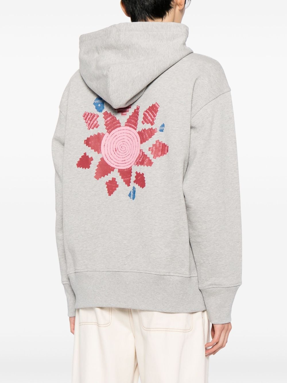 Alkhws logo-print cotton hoodie - 4
