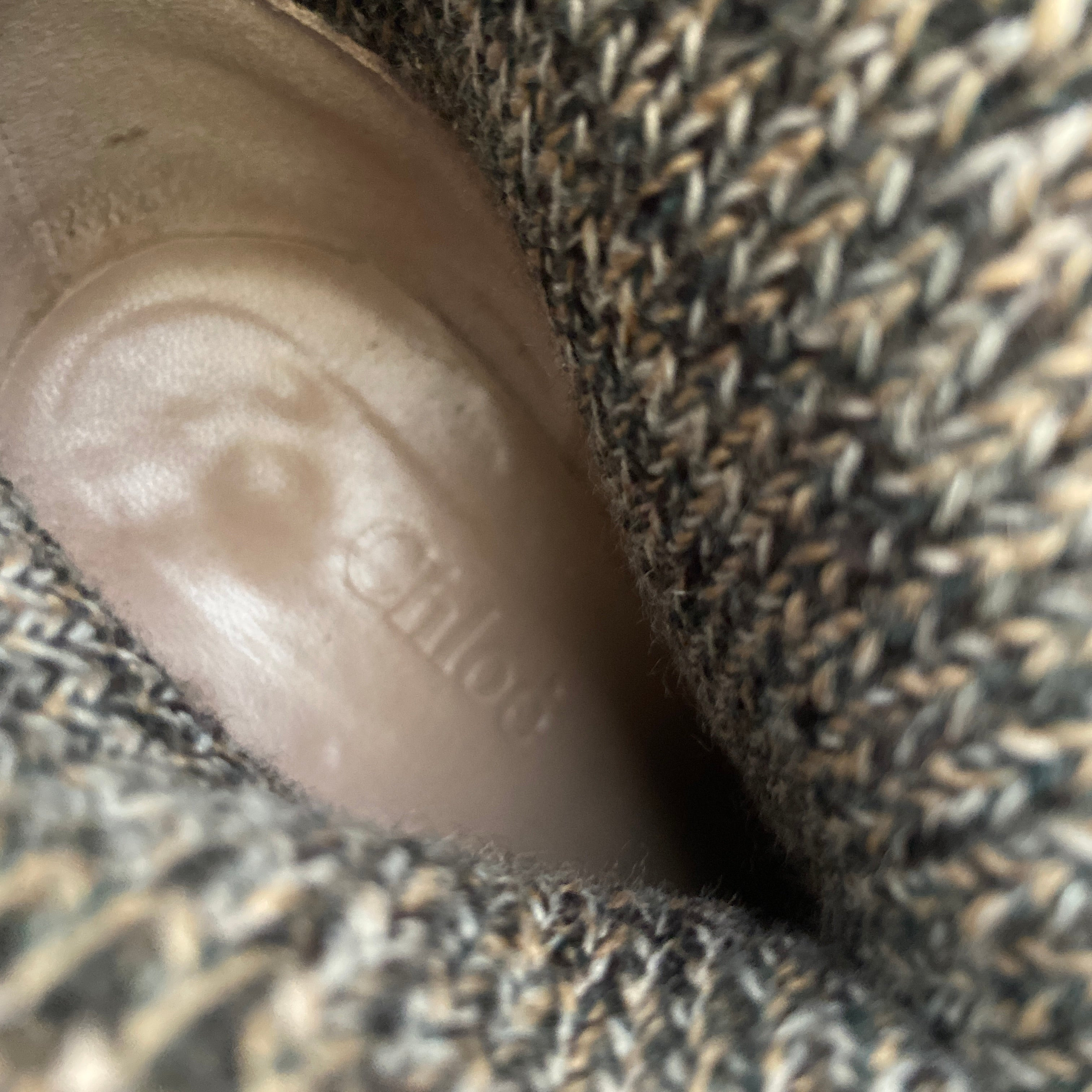 zOthers - Chloé Phoebe Philo High Heeled Platform Boots with Knitted Cover - 8