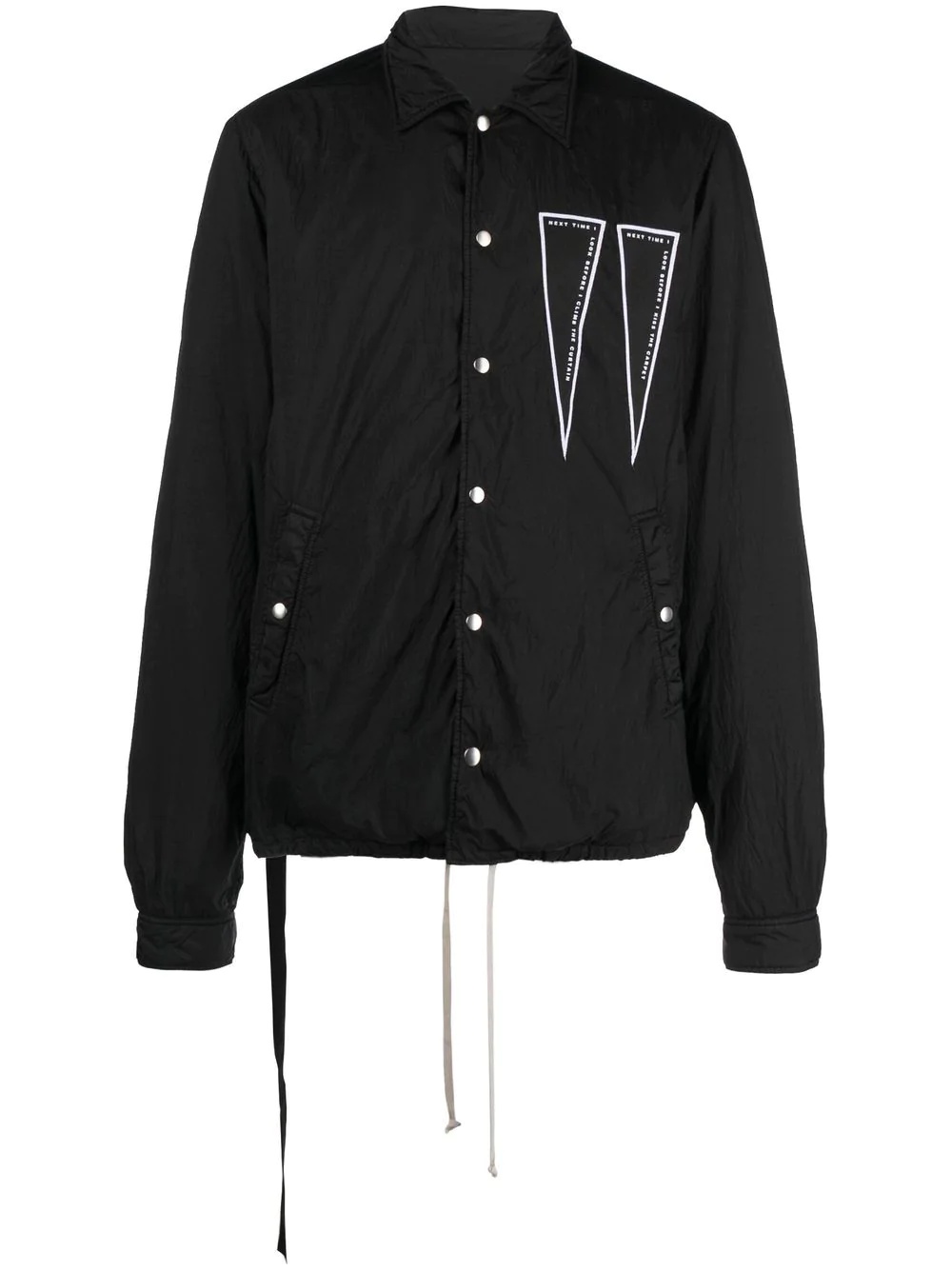 logo-patch bomber jacket - 1