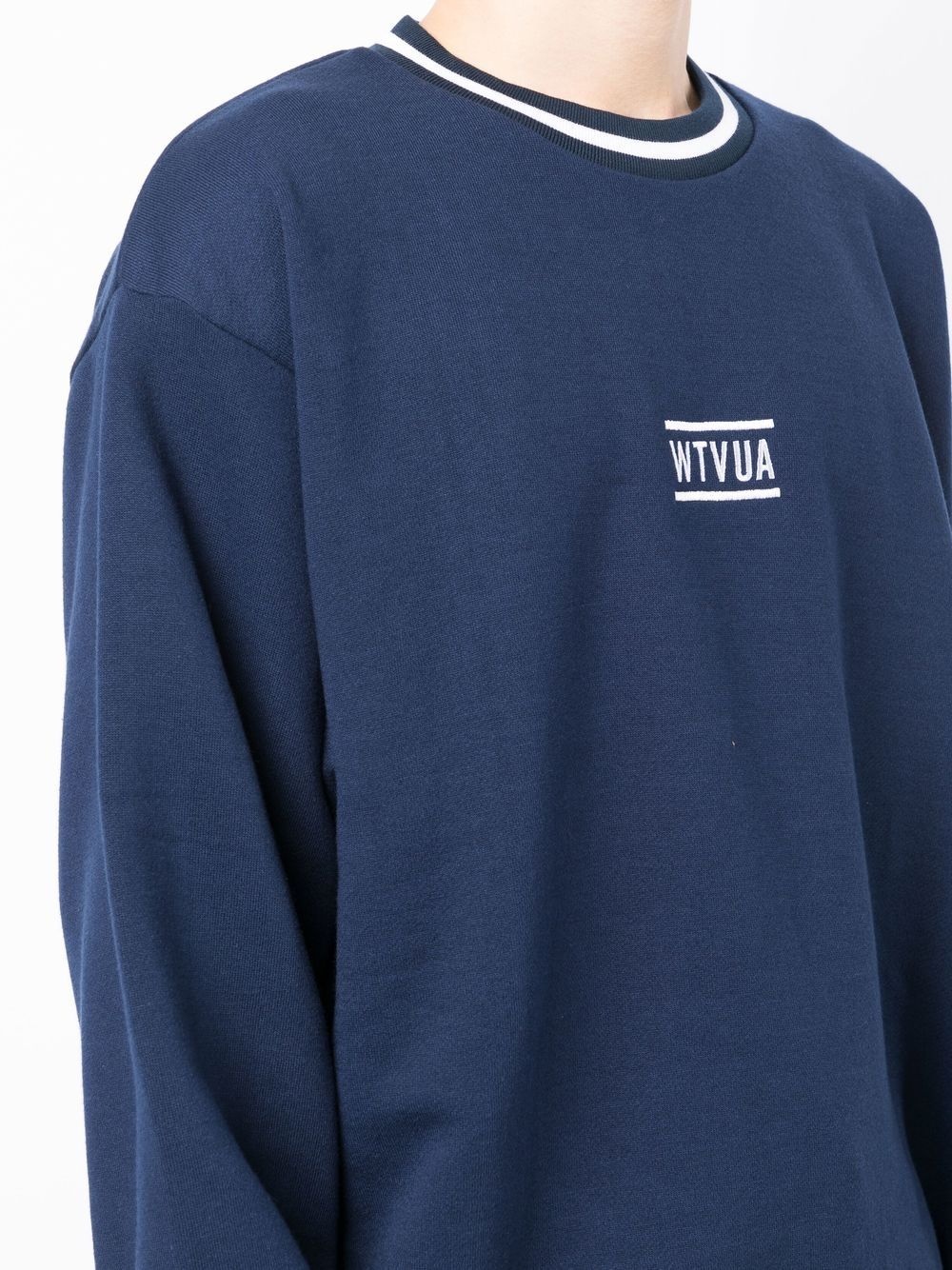 logo-print crew neck sweatshirt - 5