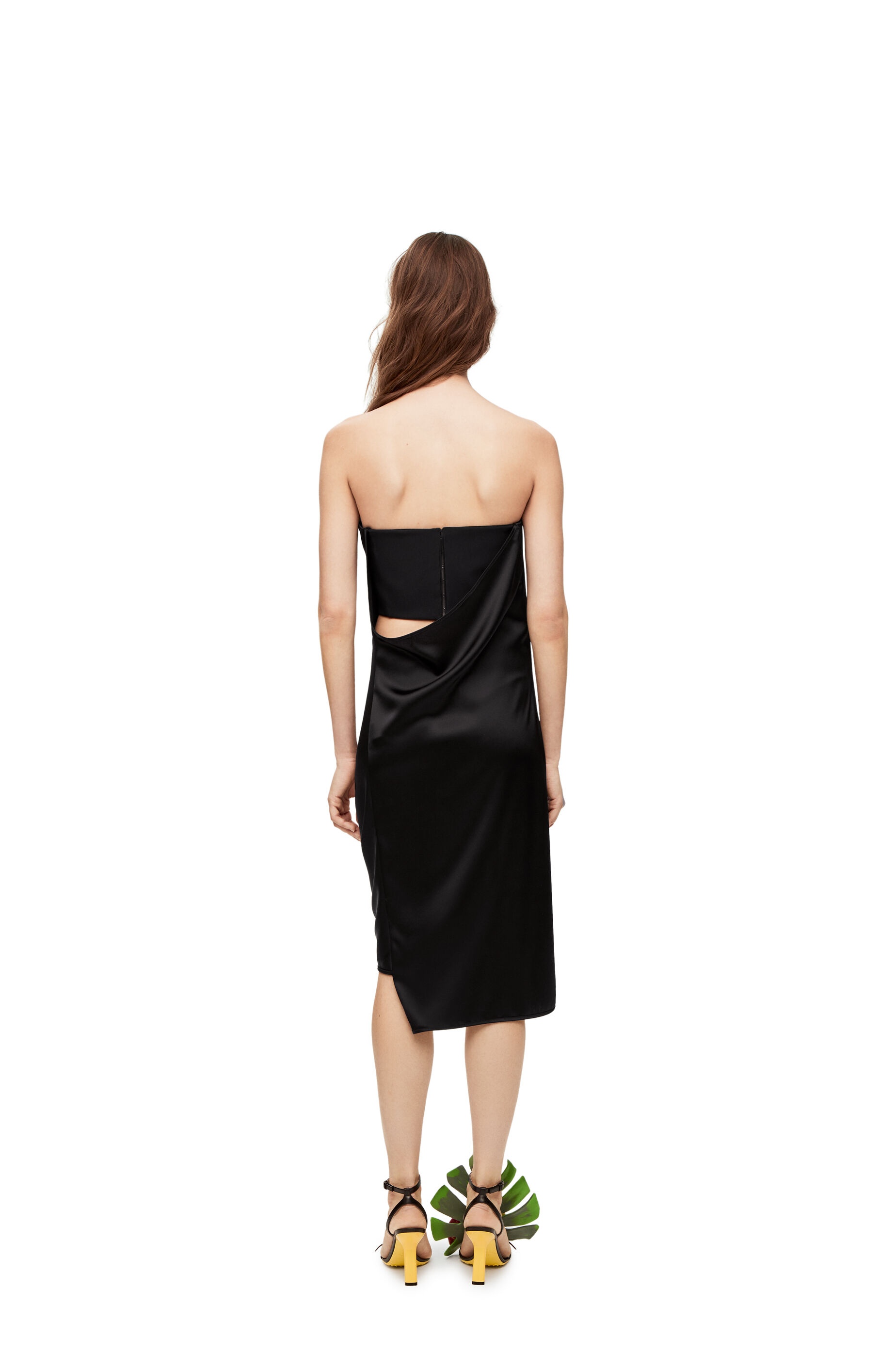Bustier dress in crepe satin - 4