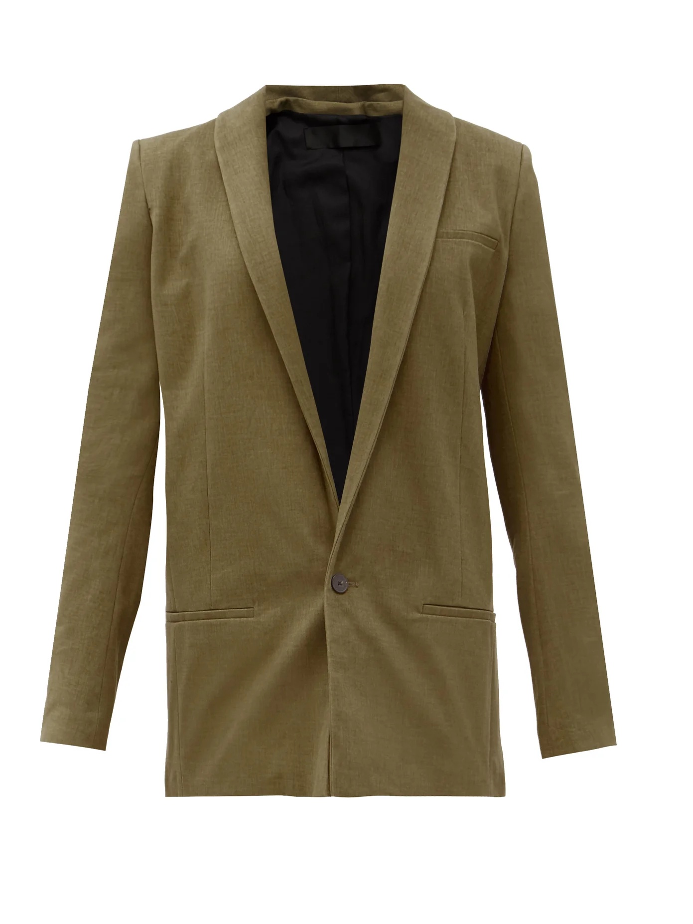 Beaumont single-breasted cotton-twill blazer - 1