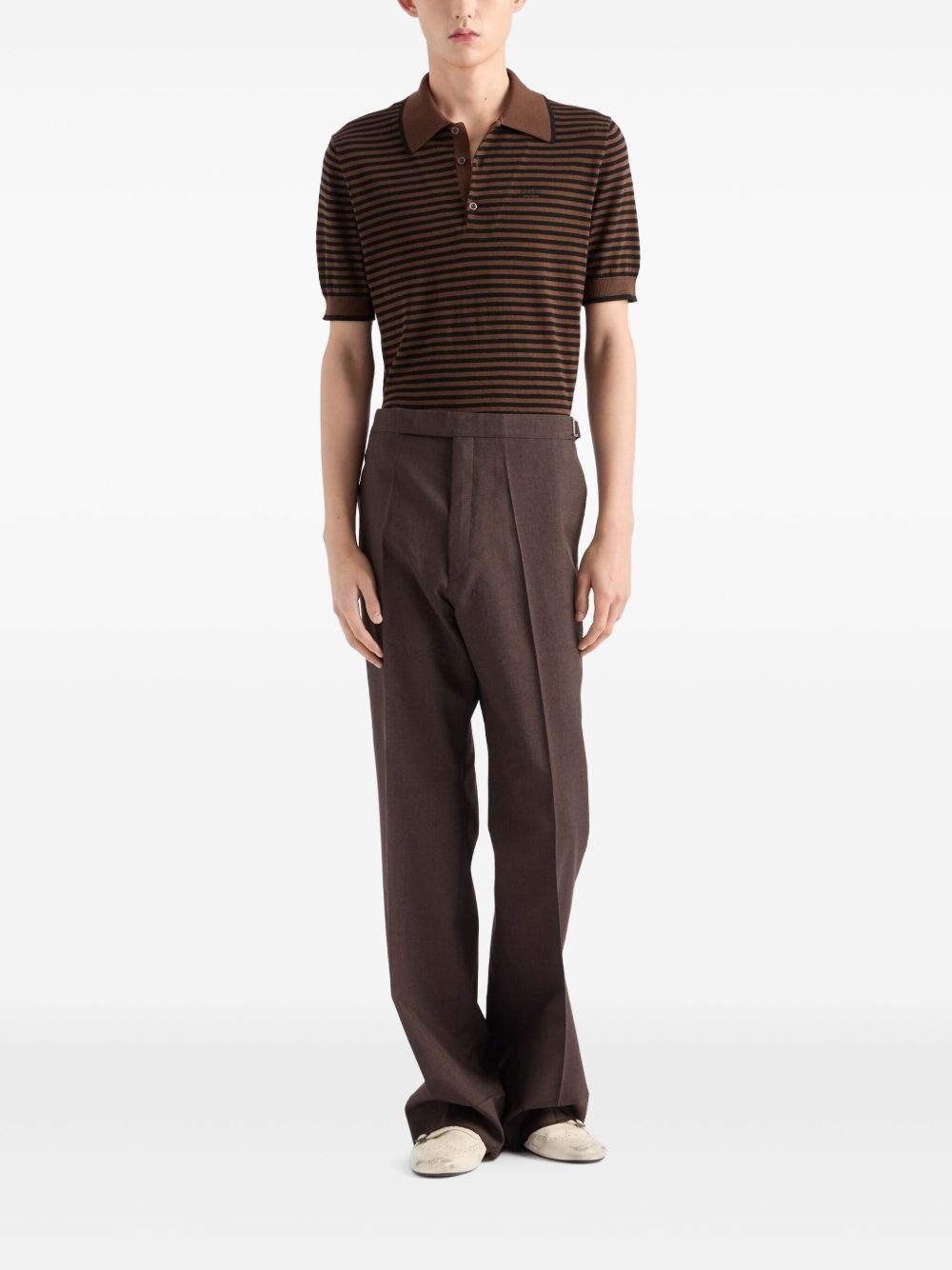 striped cotton polo shirt - 2