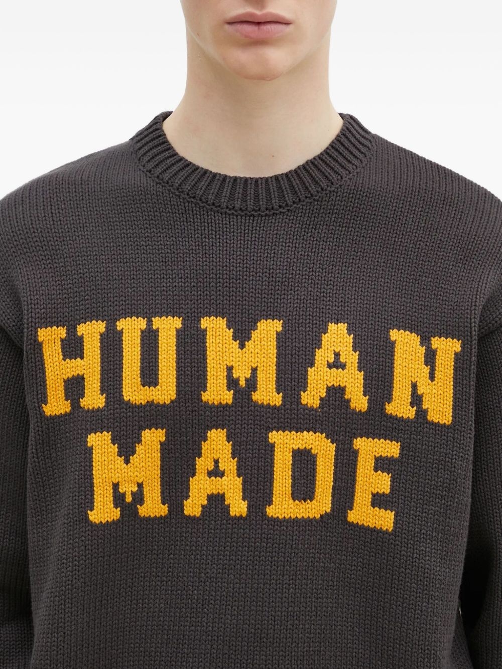 logo-intarsia sweater - 4
