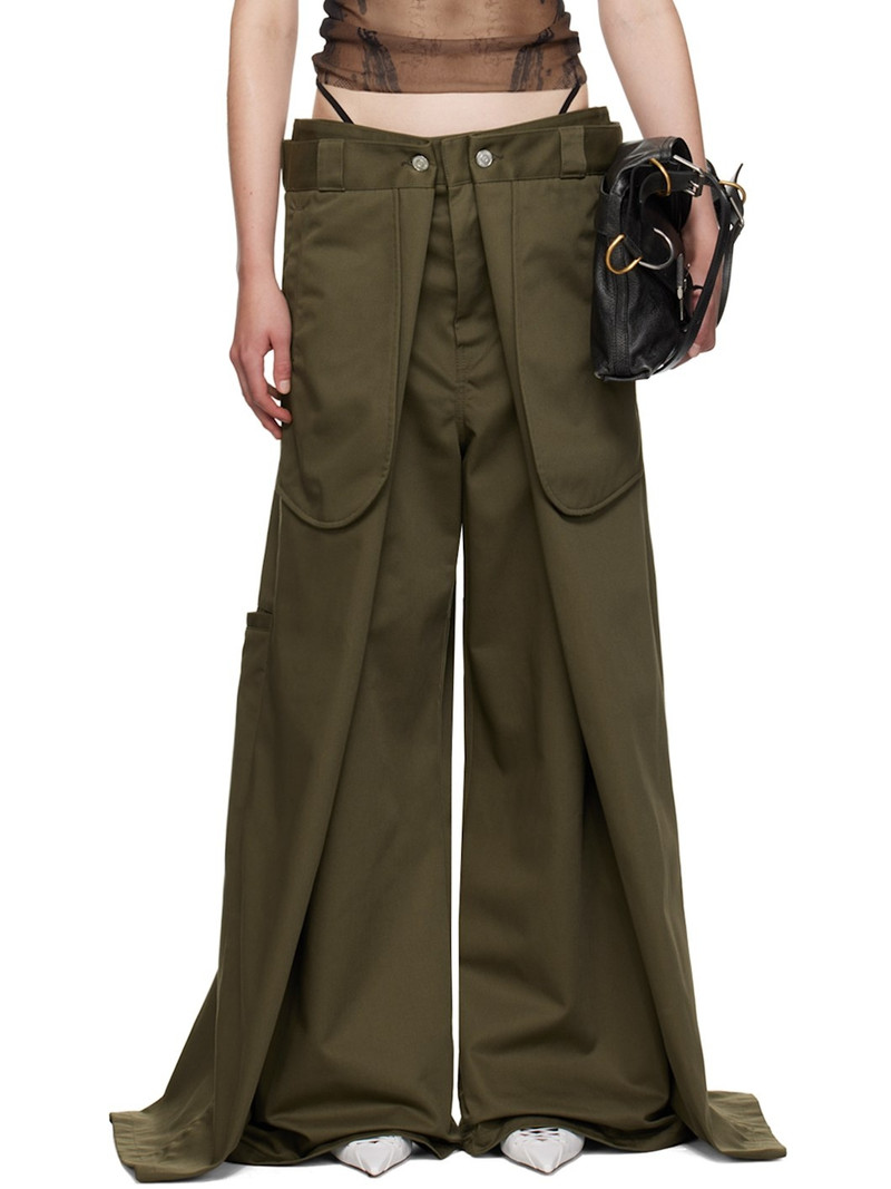 Khaki Shayne Oliver Edition 'The Wrap' Trousers 1