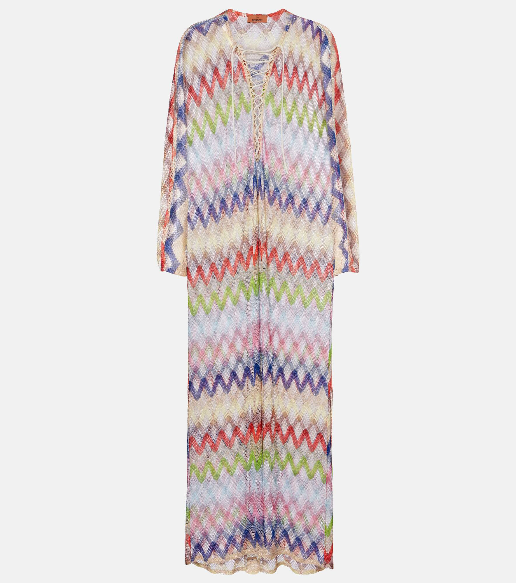 Zigzag lamé kaftan - 1