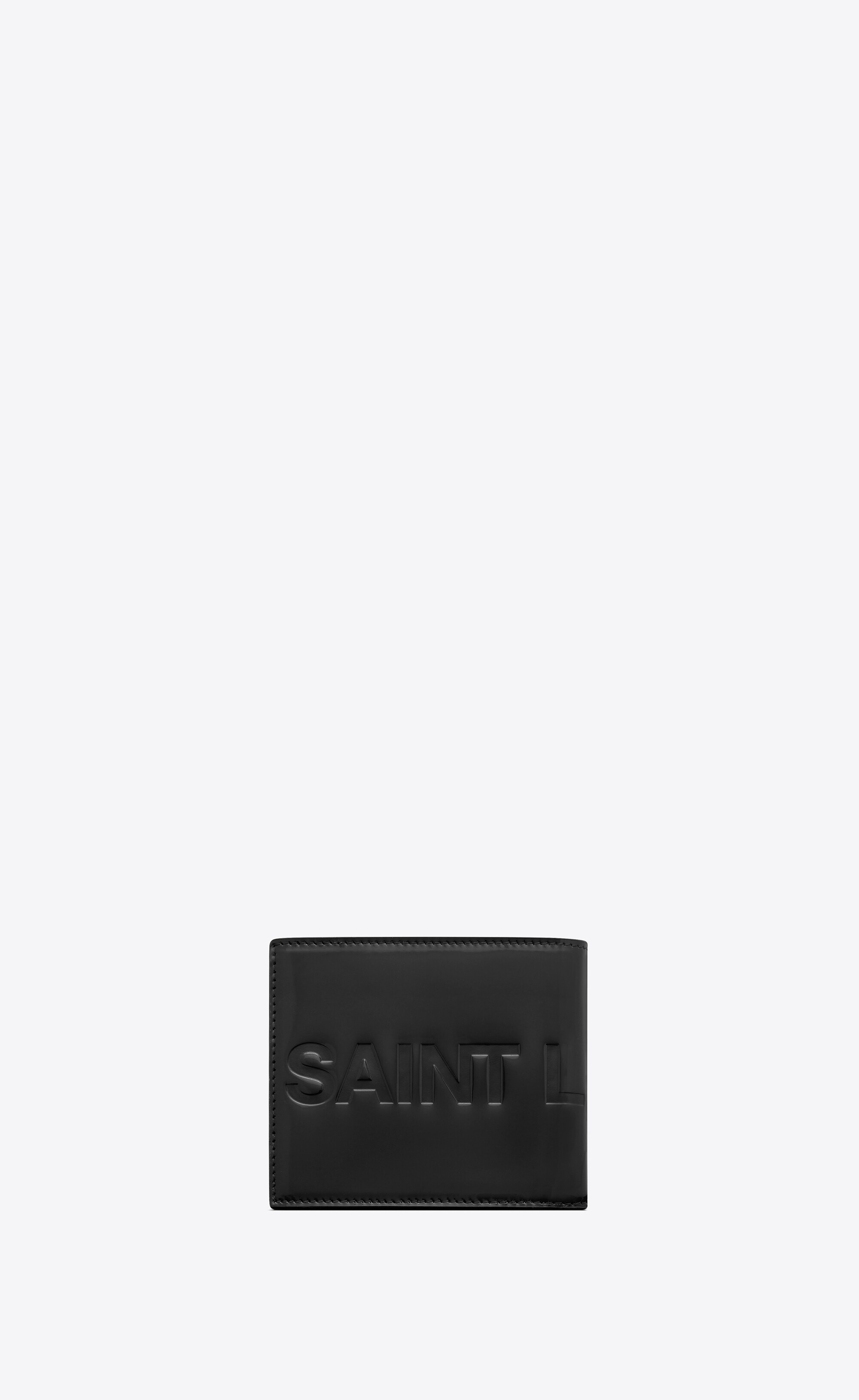 saint laurent east/west wallet in brushed leather - 2