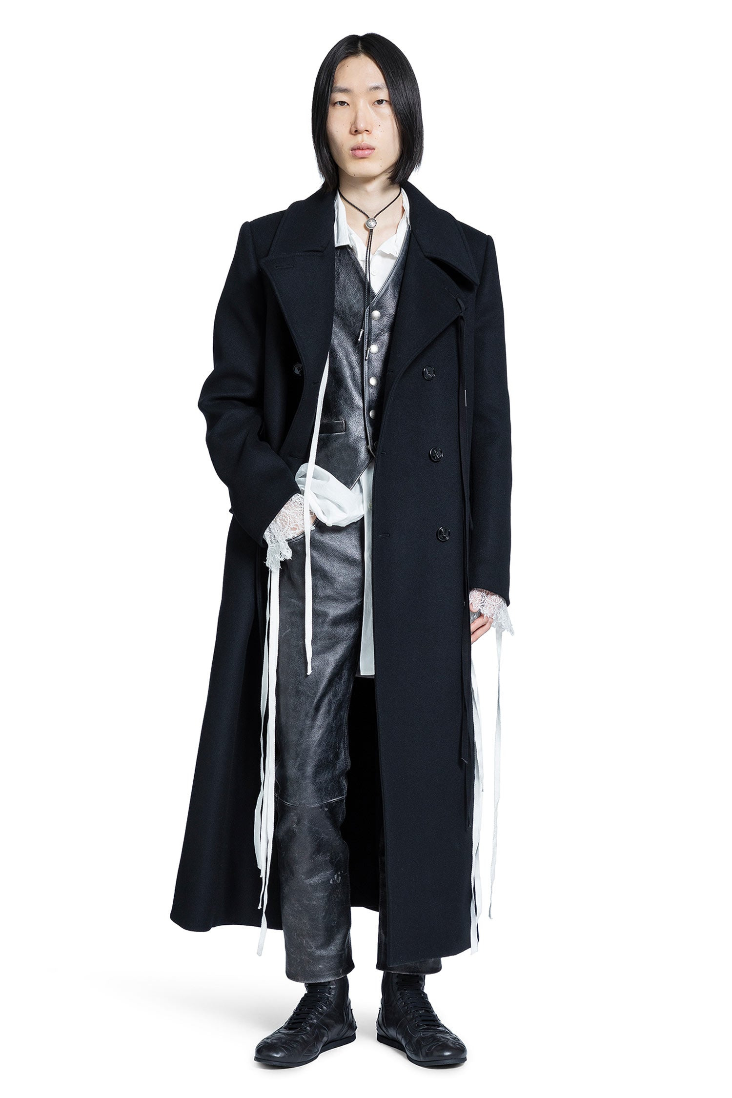 Albien Waistcoat In Distressed Leather - 4