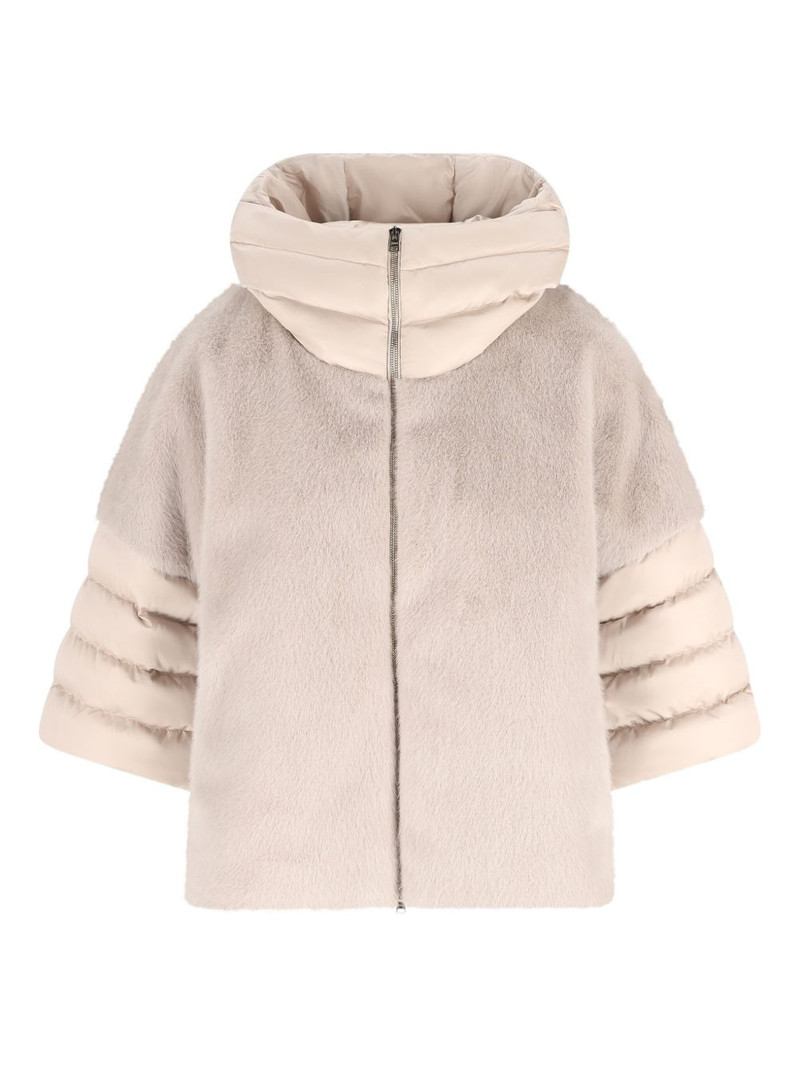 quilted-panel faux-fur jacket 1