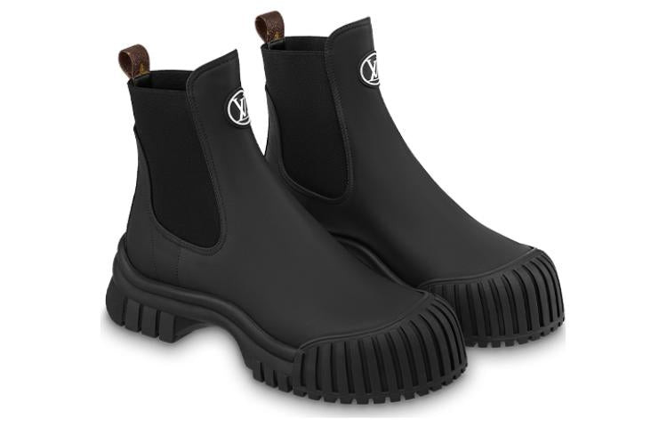 (WMNS) LOUIS VUITTON Ruby Flat Ankle Boots 'Black' 1ABUI1 - 3