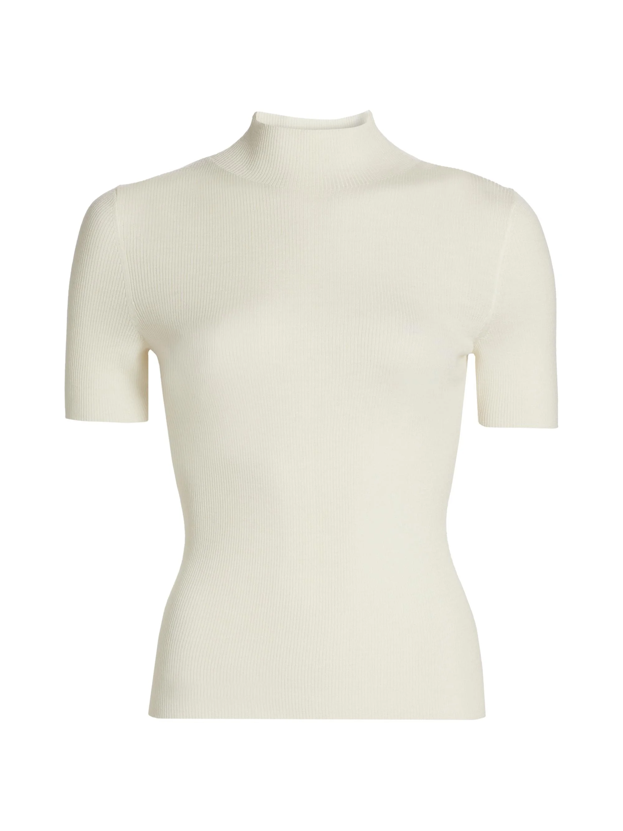 Women's Leenda Merino Wool Short-Sleeve Sweater - New Ivory - 1