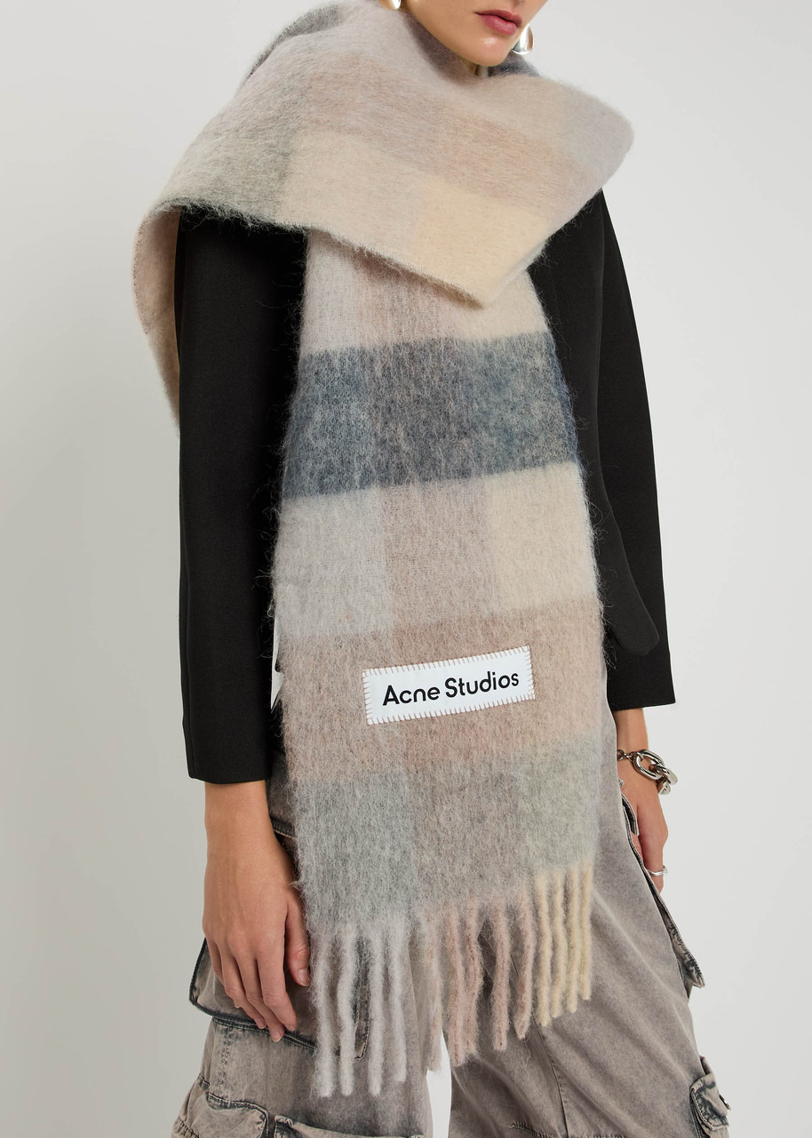 Acne Studios Vally Checked Wool-blend Scarf - 2