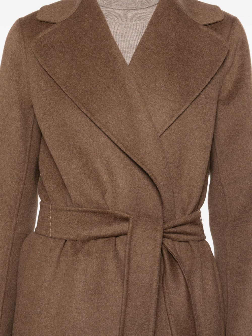 belted wrap coat - 5