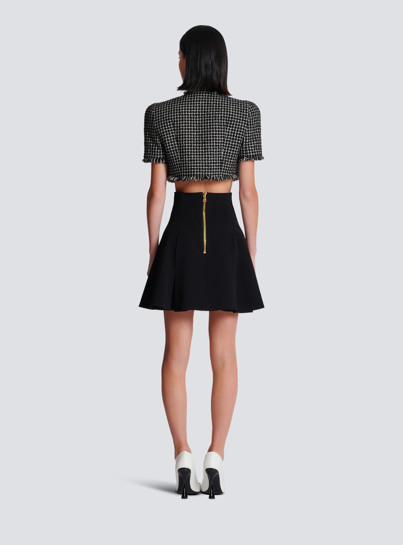 Pleated crepe tulip skirt 4