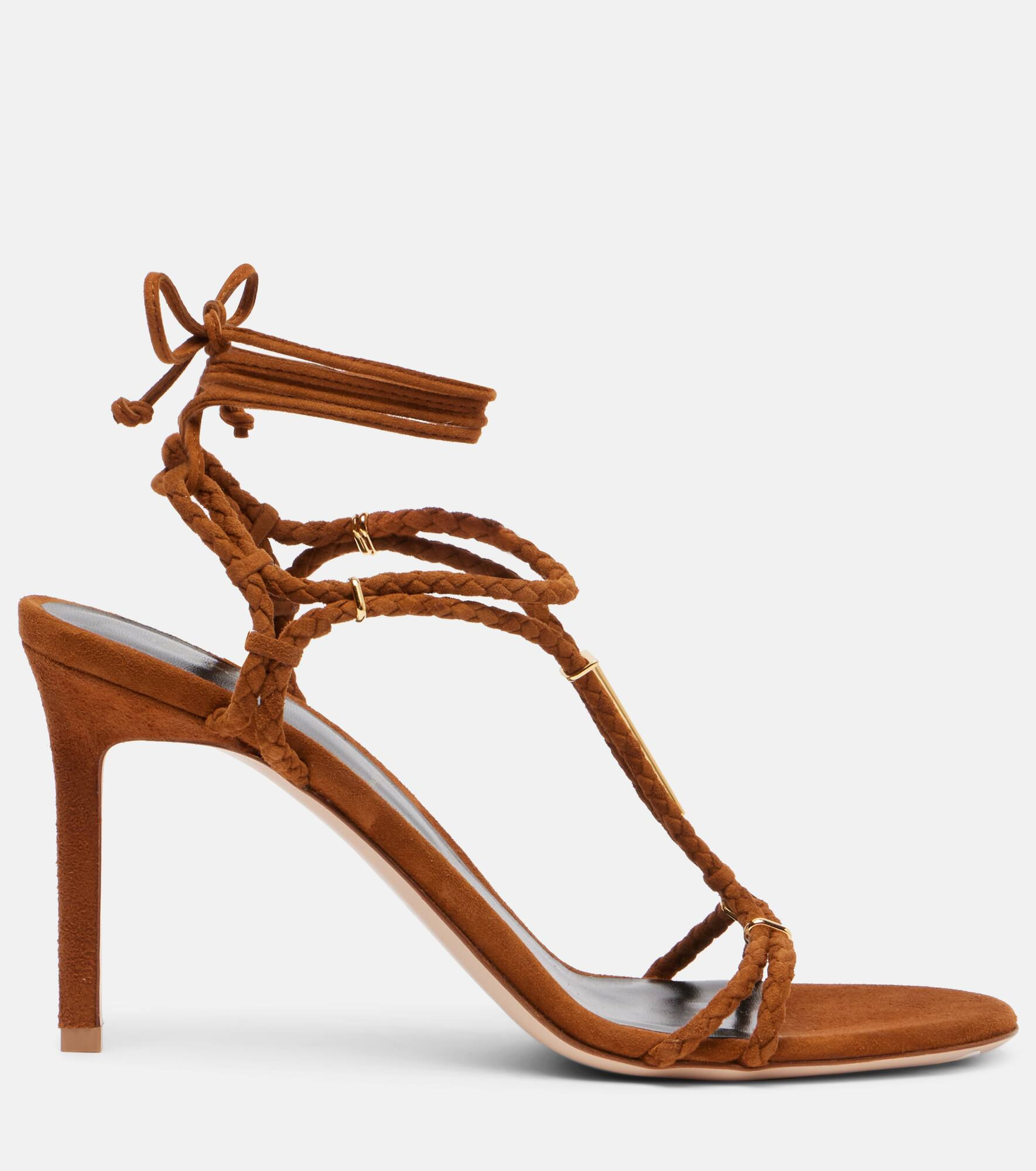 85 woven suede sandals - 4