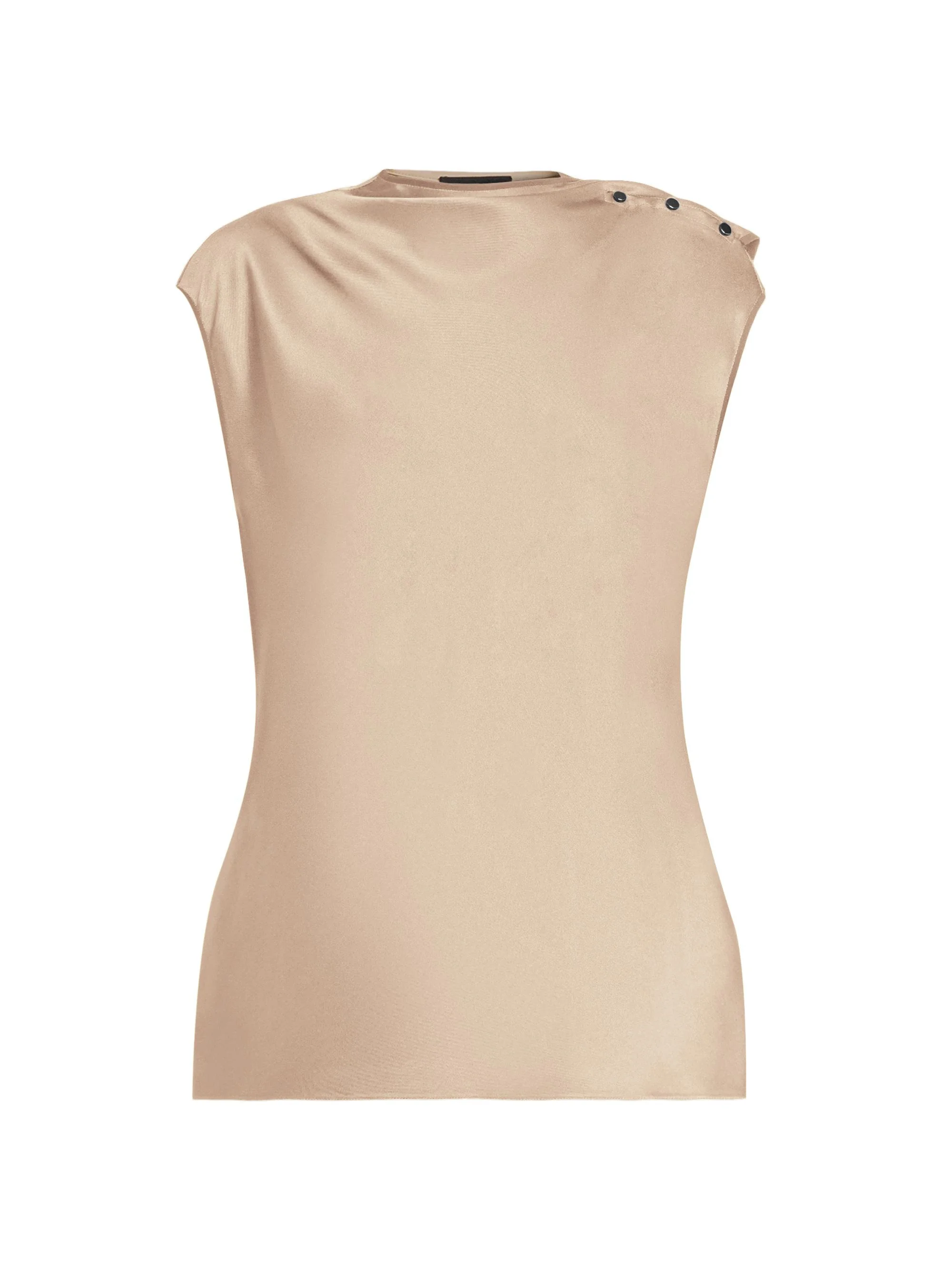 Women's Buttoned Silk Satin Blouse - Savannah - 1