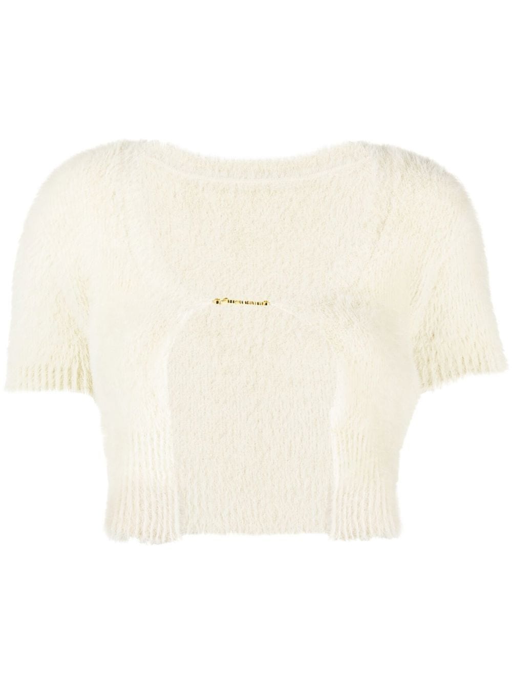 cropped knitted cardigan - 1