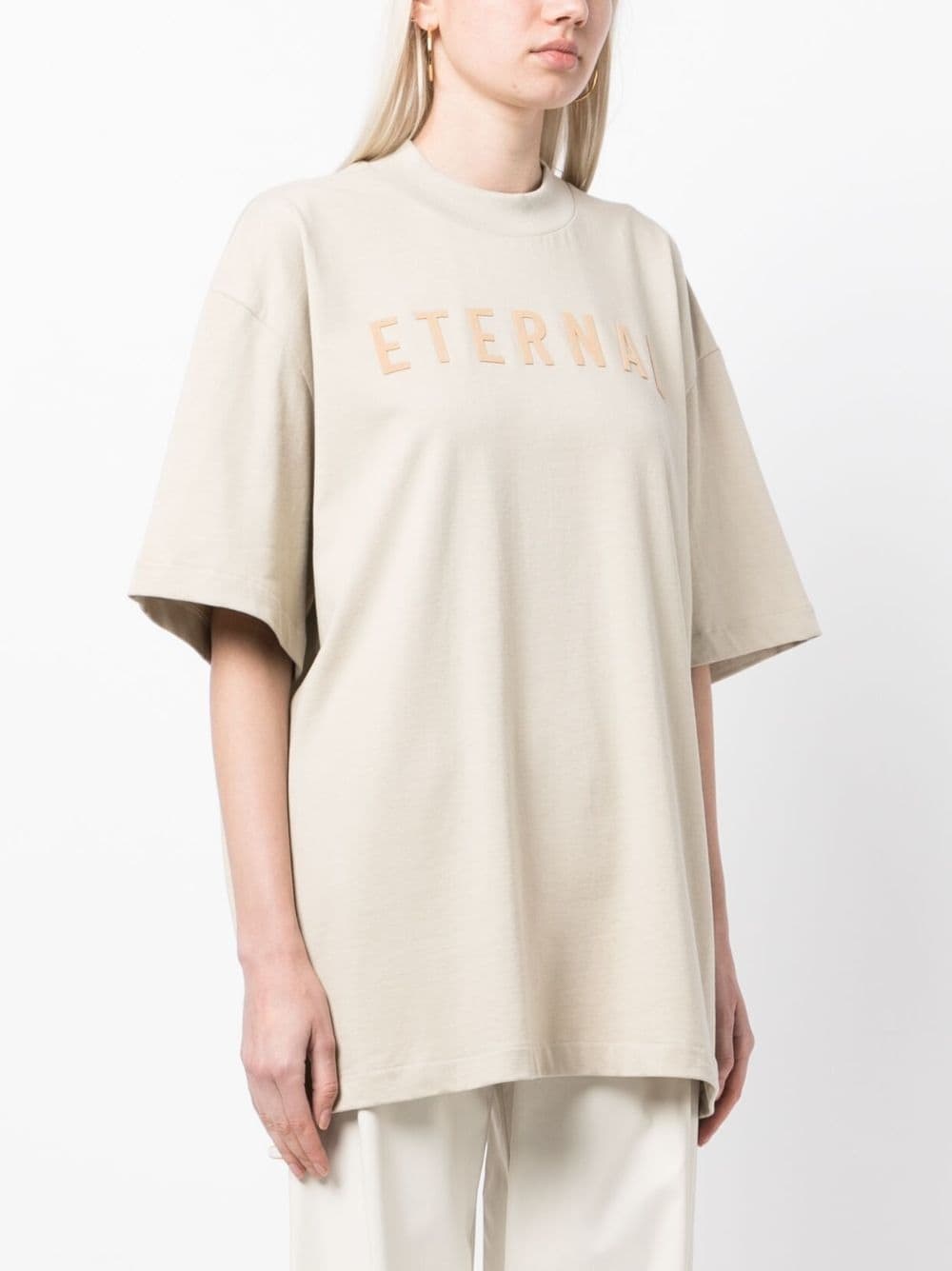 Eternal logo-flocked cotton T-Shirt - 3