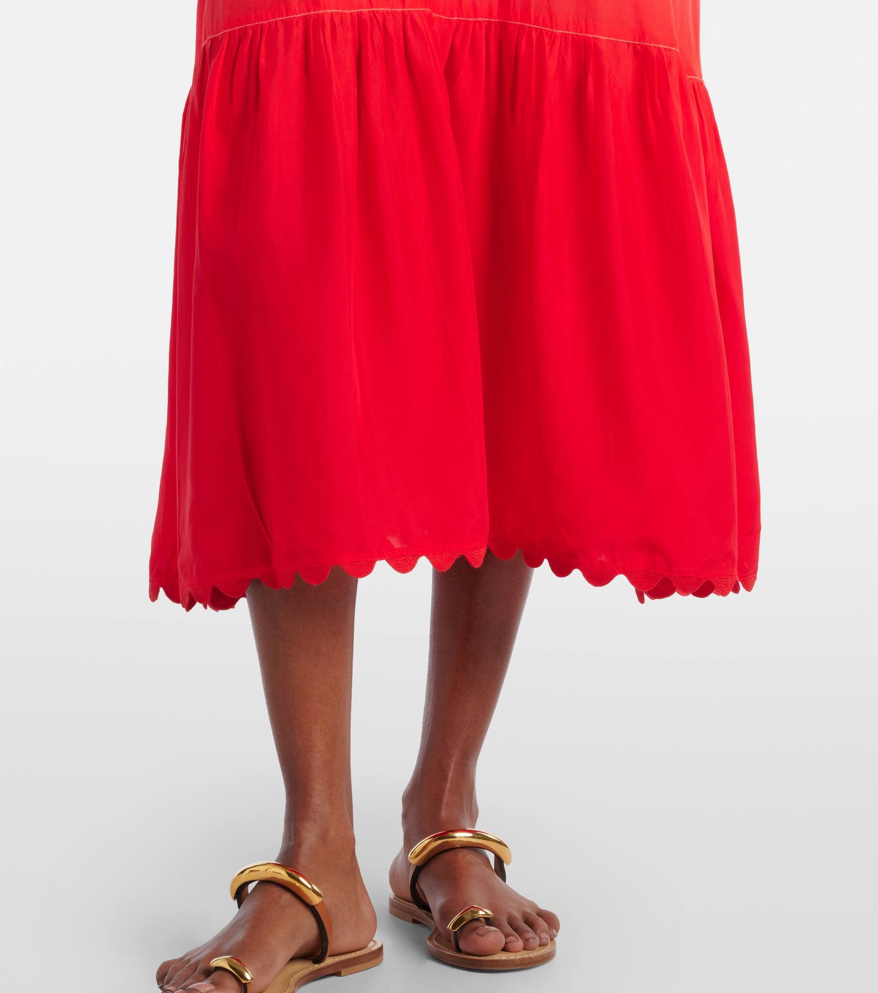 Ombré silk midi dress - 5