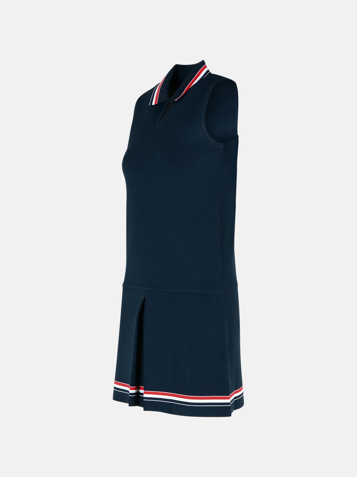 'TENNIS' DRESS IN NAVY VISCOSE BLEND - 2