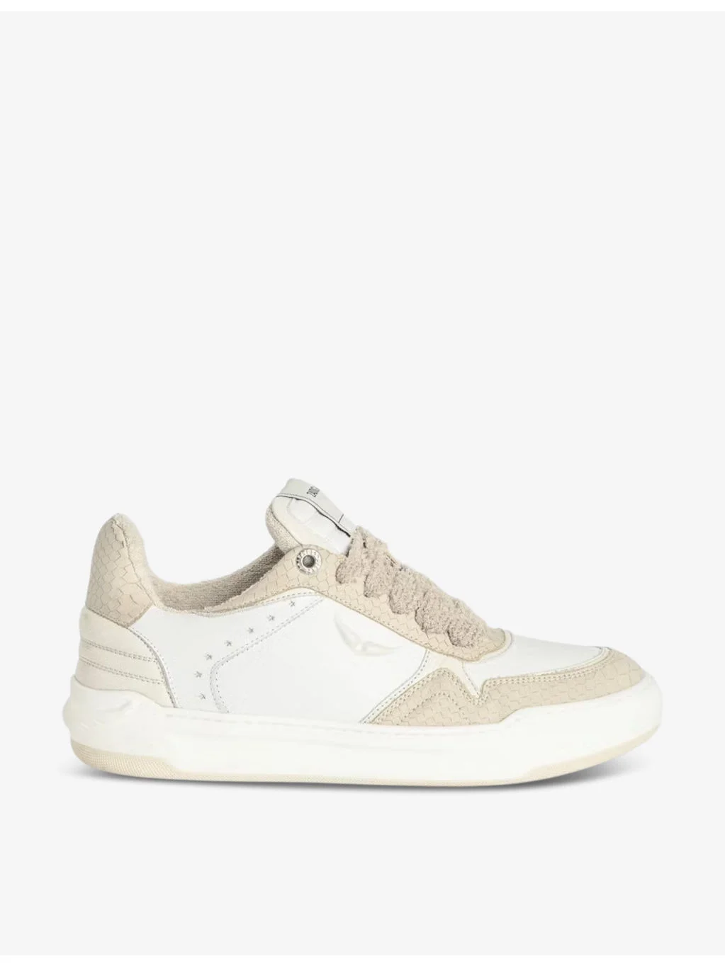 Wings snakeskin-effect low-top leather trainers - 1