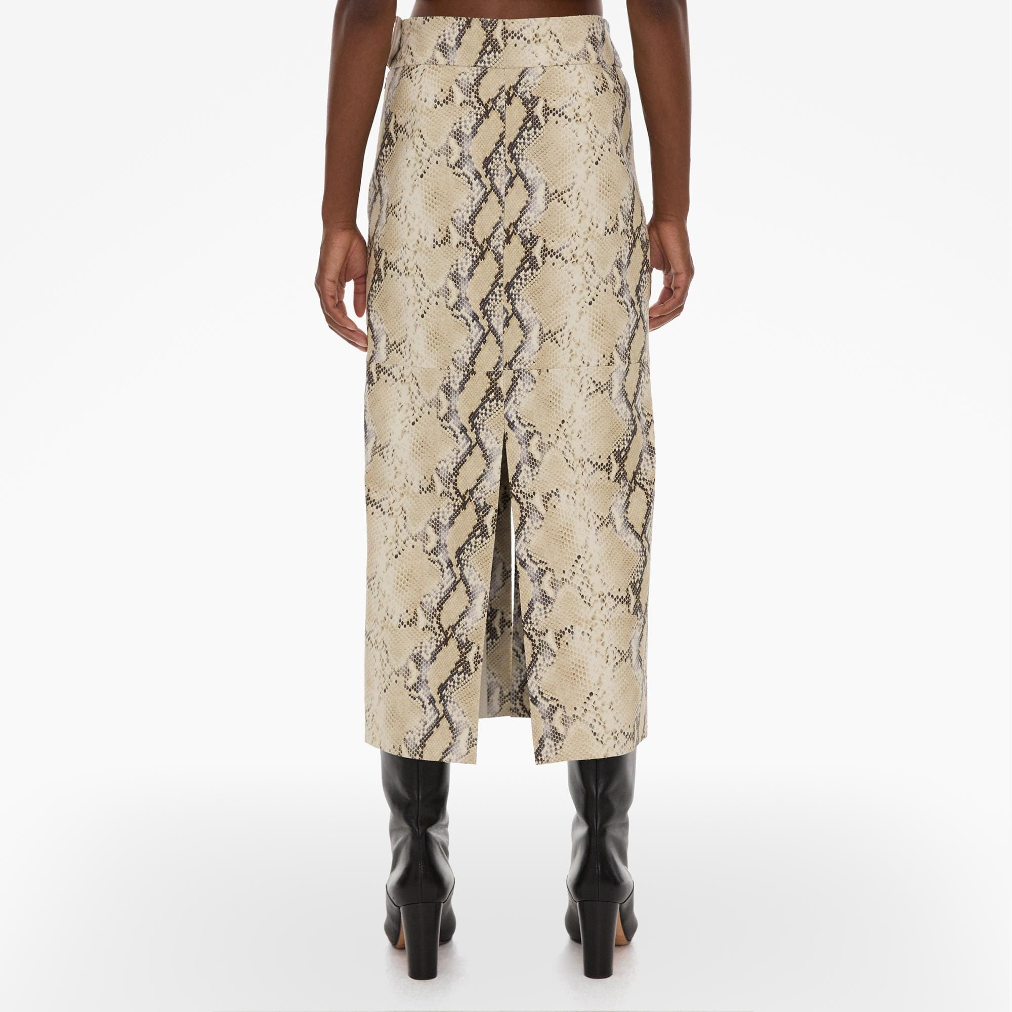 PYTHON-EMBOSSED LEATHER TANK TOP - 4