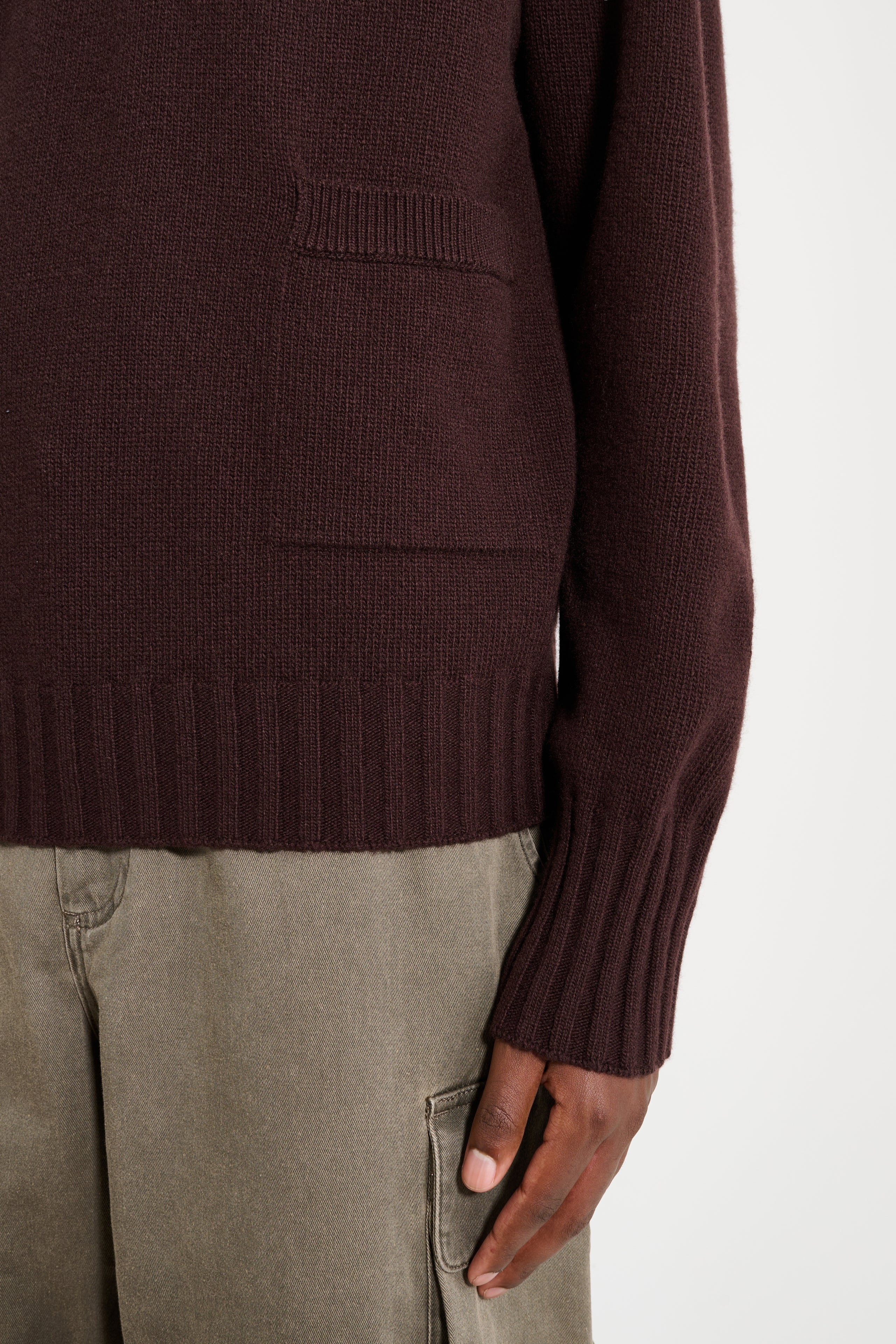 MARGARET HOWELL SINGLE POCKET CREW GEELONG MAHOGANY - 5