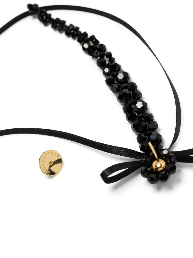 Simone Rocha slim bow ribbon drip earrings outlook