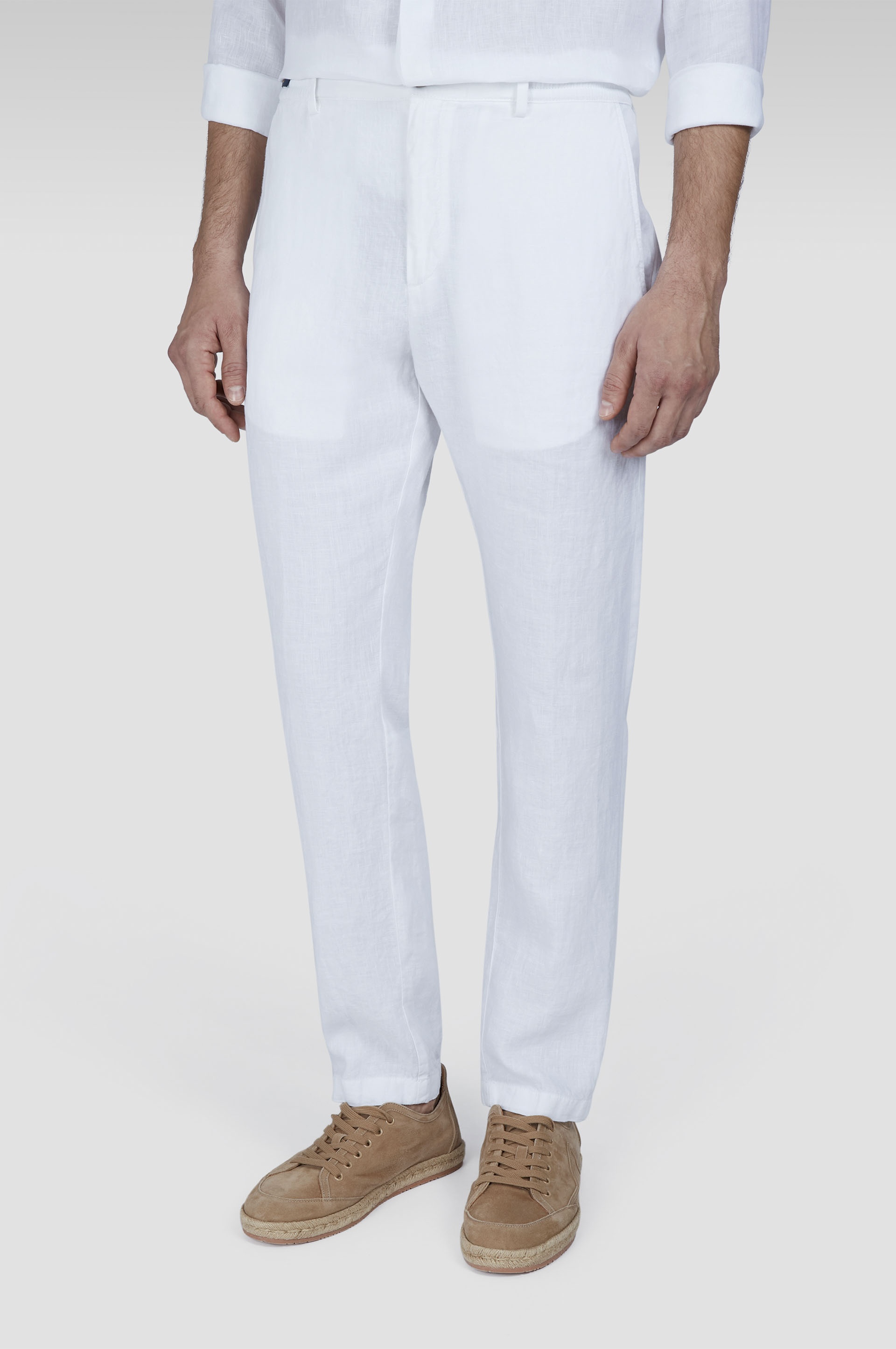 LINEN CHINO PANTS WITH DRAWSTRING - 6