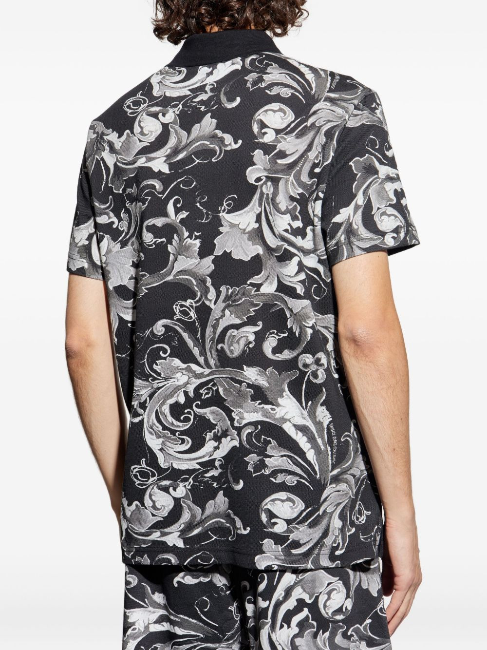 baroque-print polo shirt - 4
