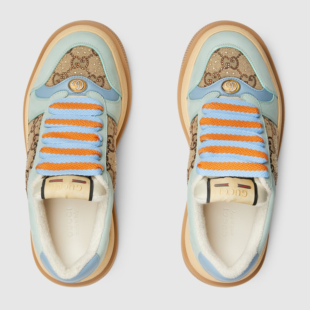 スニーカー Gucci Screener Sneakers With Web Motif Gucci Invites Artists to Interpret Monochrome Collection