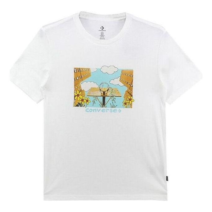 Converse Overgrown Hoops T-Shirt 'White' 10023257-A03 - 1