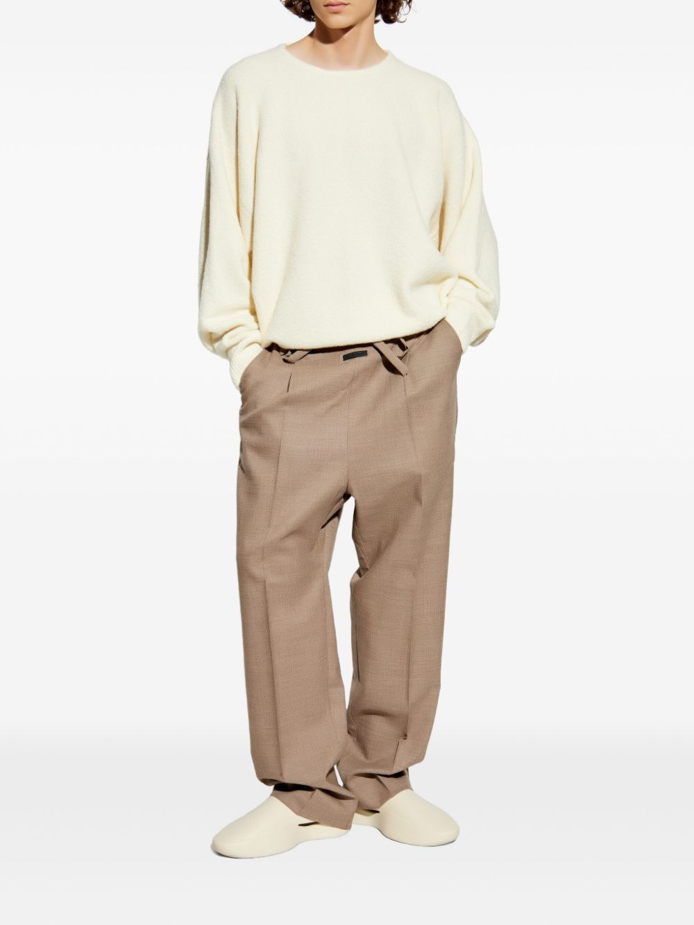 wool-blend crew-neck sweater - 2