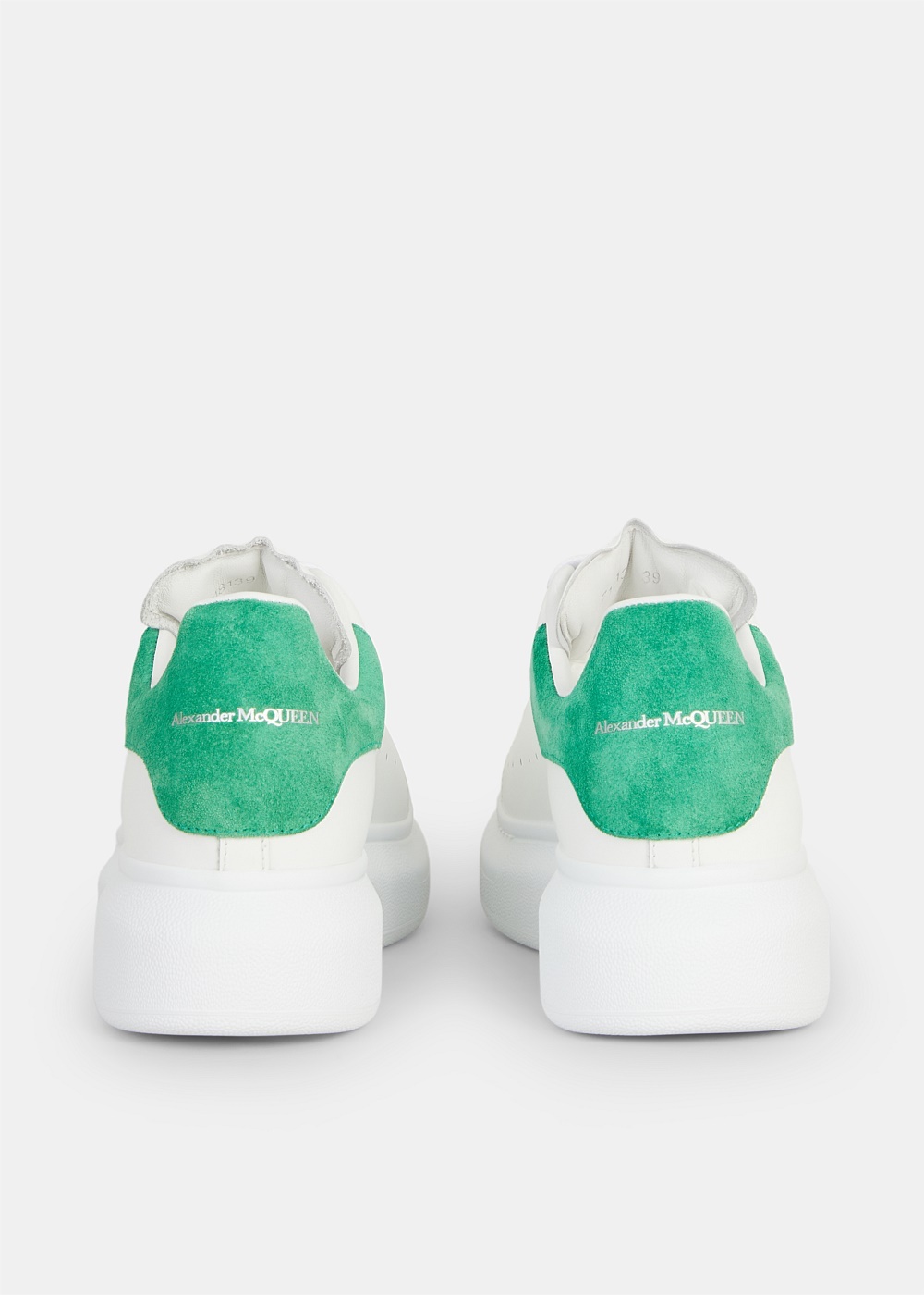 White & Bright Green Oversized Platform Sneaker - 3