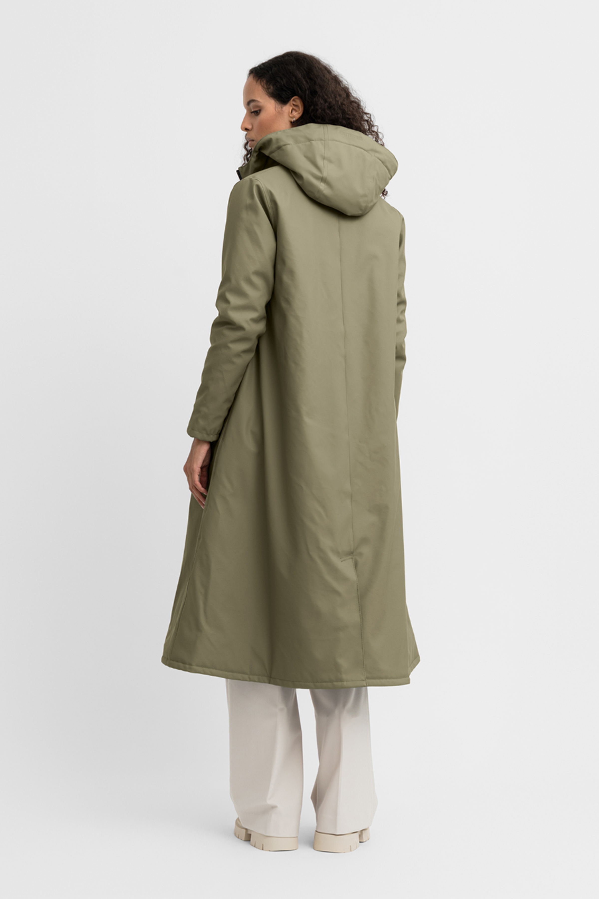 Mosebacke Long Winter Raincoat Aloe - 4